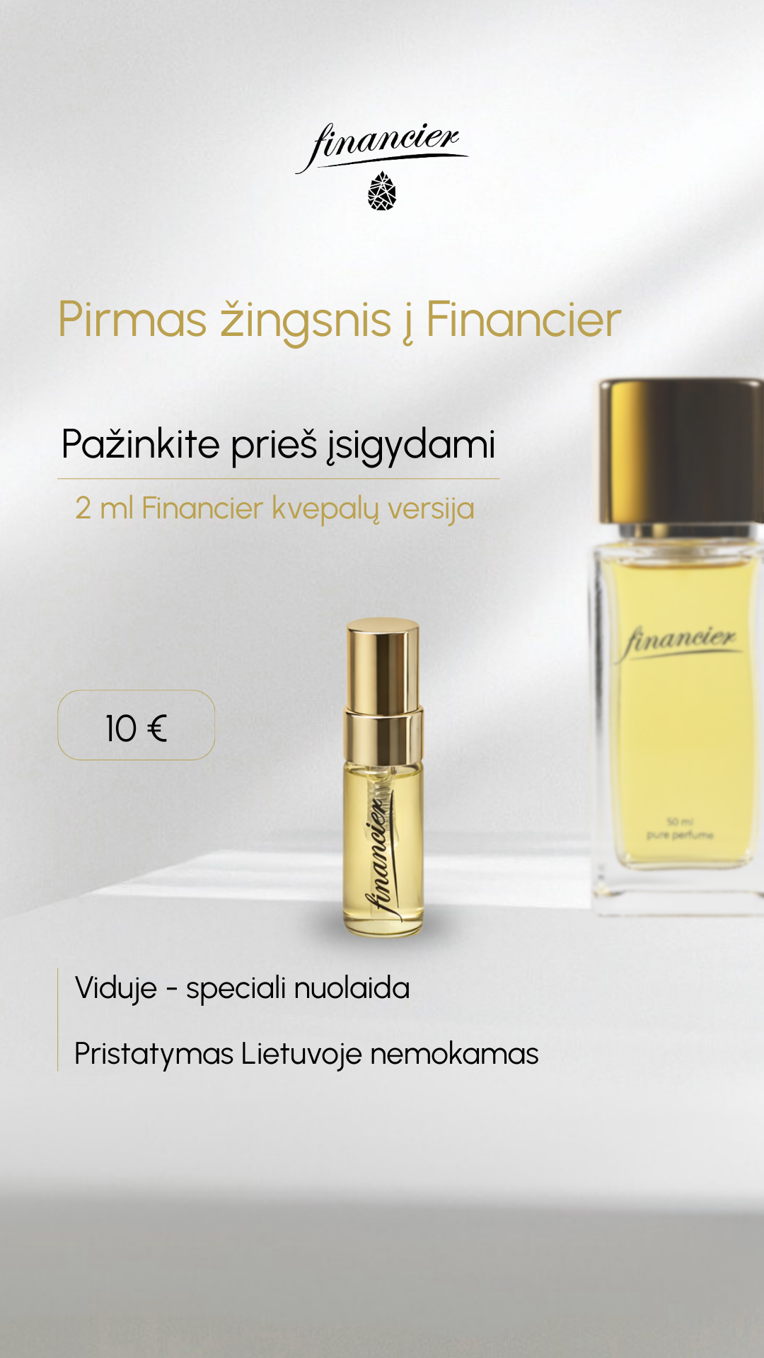 Financier perfume Facebook ad