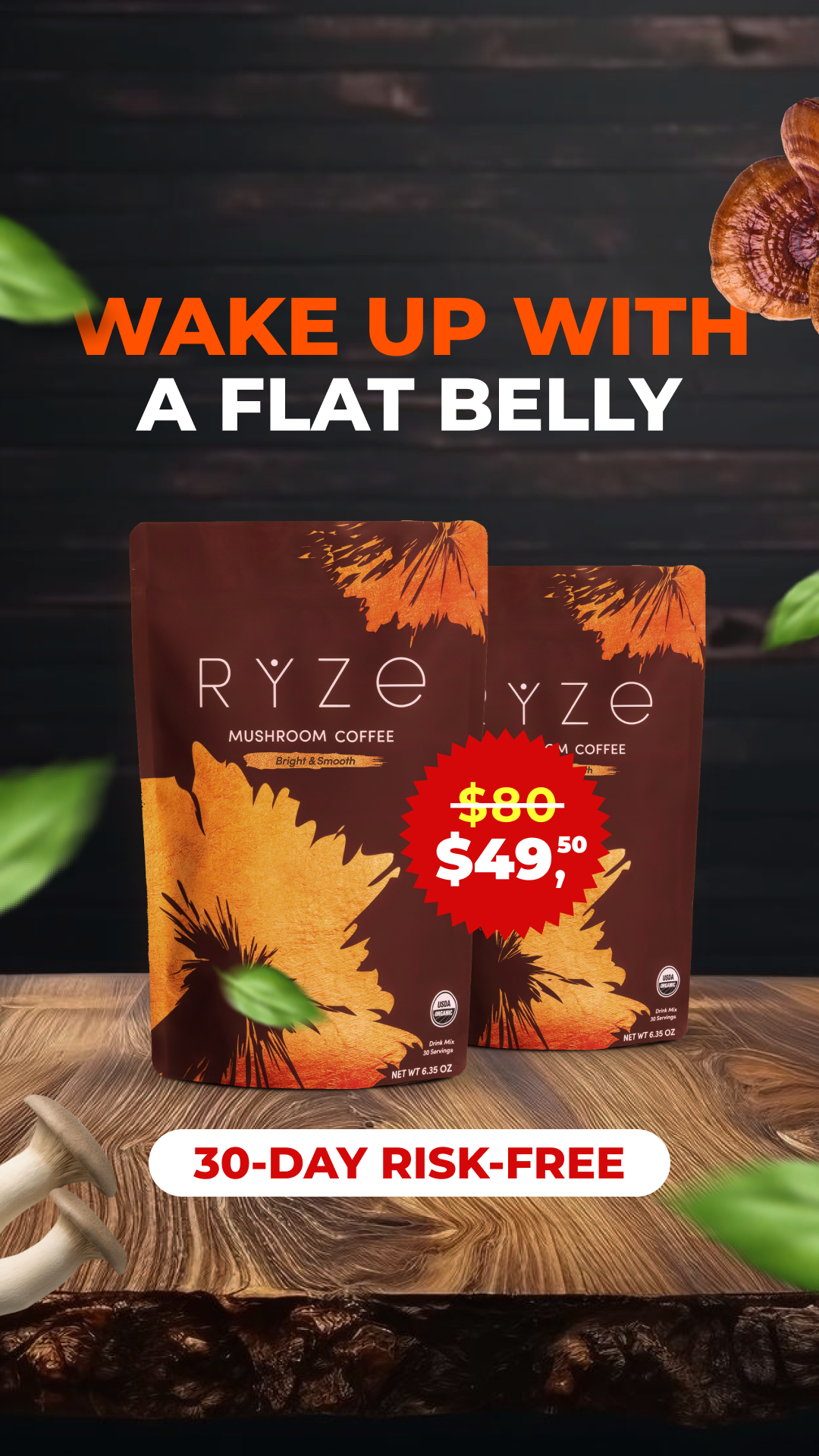 RYZE Superfoods Facebook ad