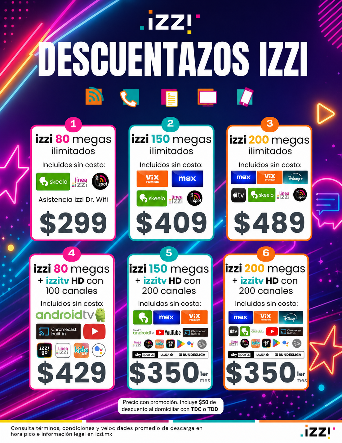 Izzi Ofertas Oficiales Facebook ad from Jun 19, 2026