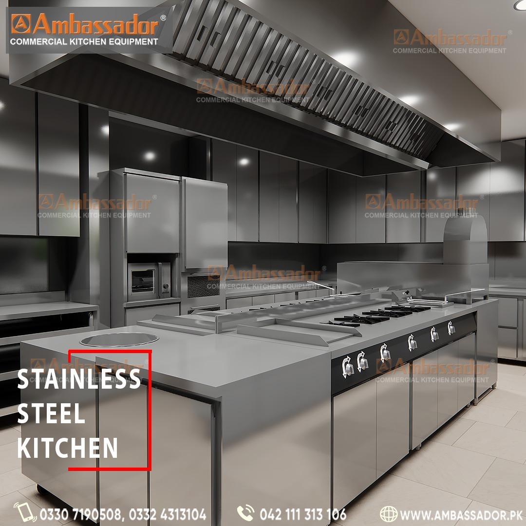 Ambassador commercial Kitchen Equipment Facebook ad: Ambassador Professional Stainless Steel Kitchen, where…