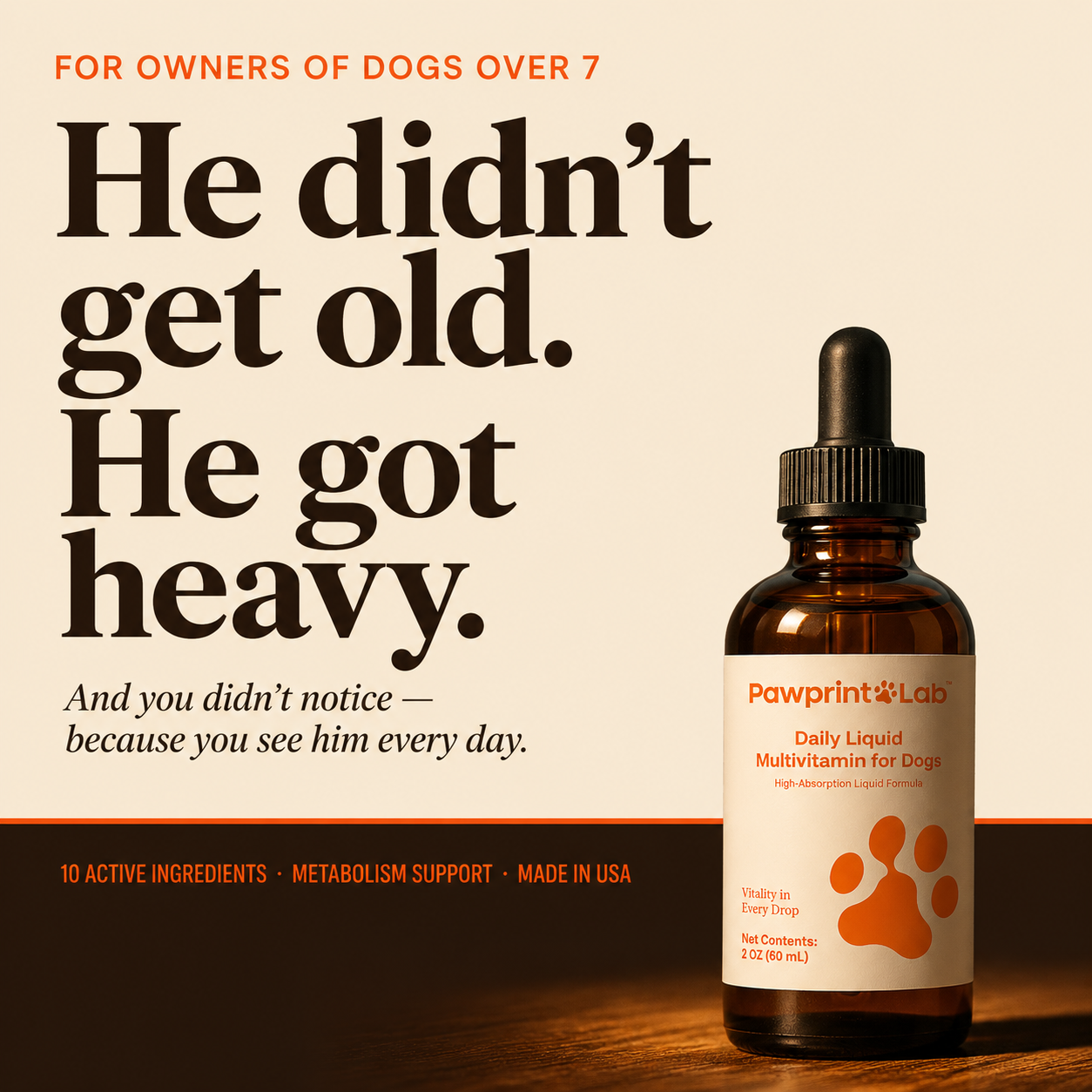 Dog Health & Longevity Facebook ad
