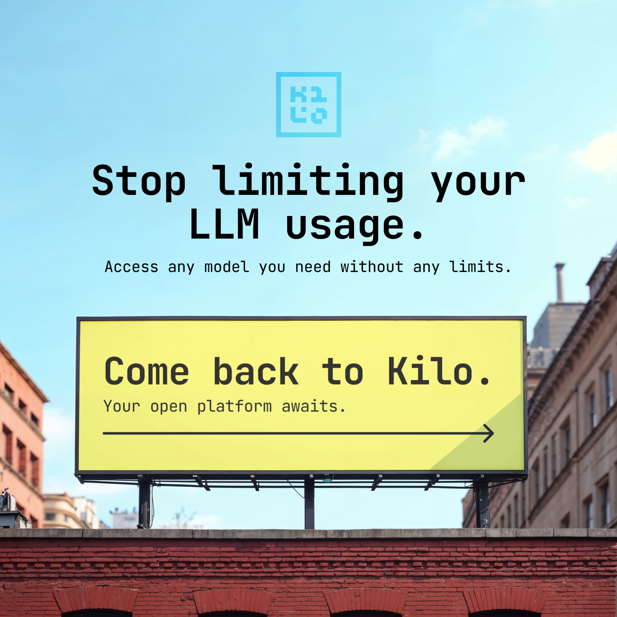Kilo Code Facebook ad: 500+ models are waiting for you