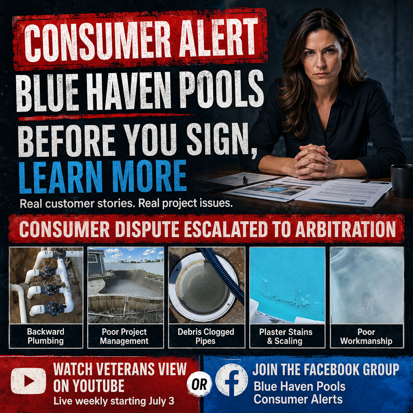 Consumer Alert - Blue Haven Pools Panama City Facebook ad: CONSUMER ALERT: Blue Haven Pools customer files for…