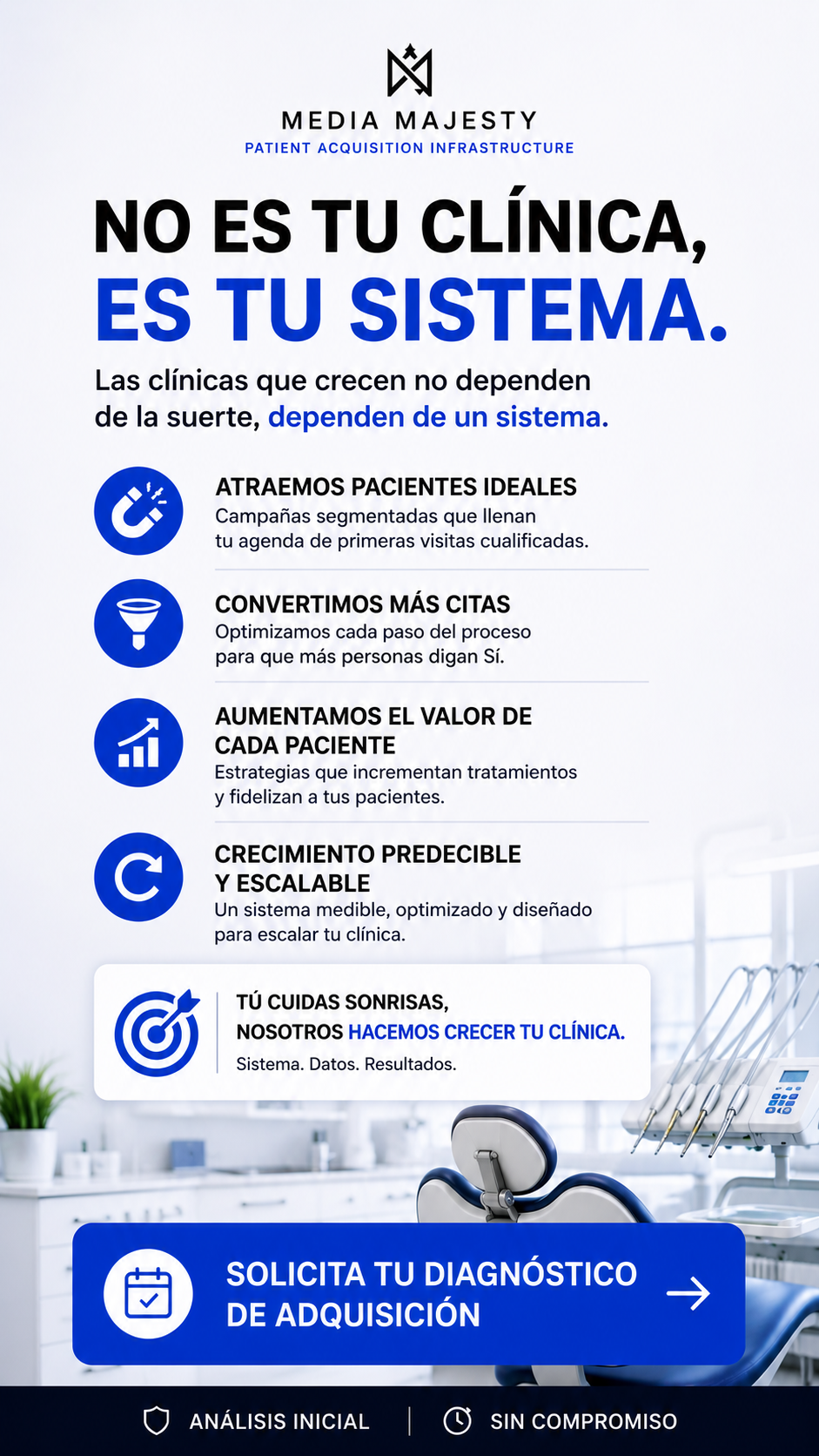 Media Majesty Facebook ad: Más pacientes para tu clínica