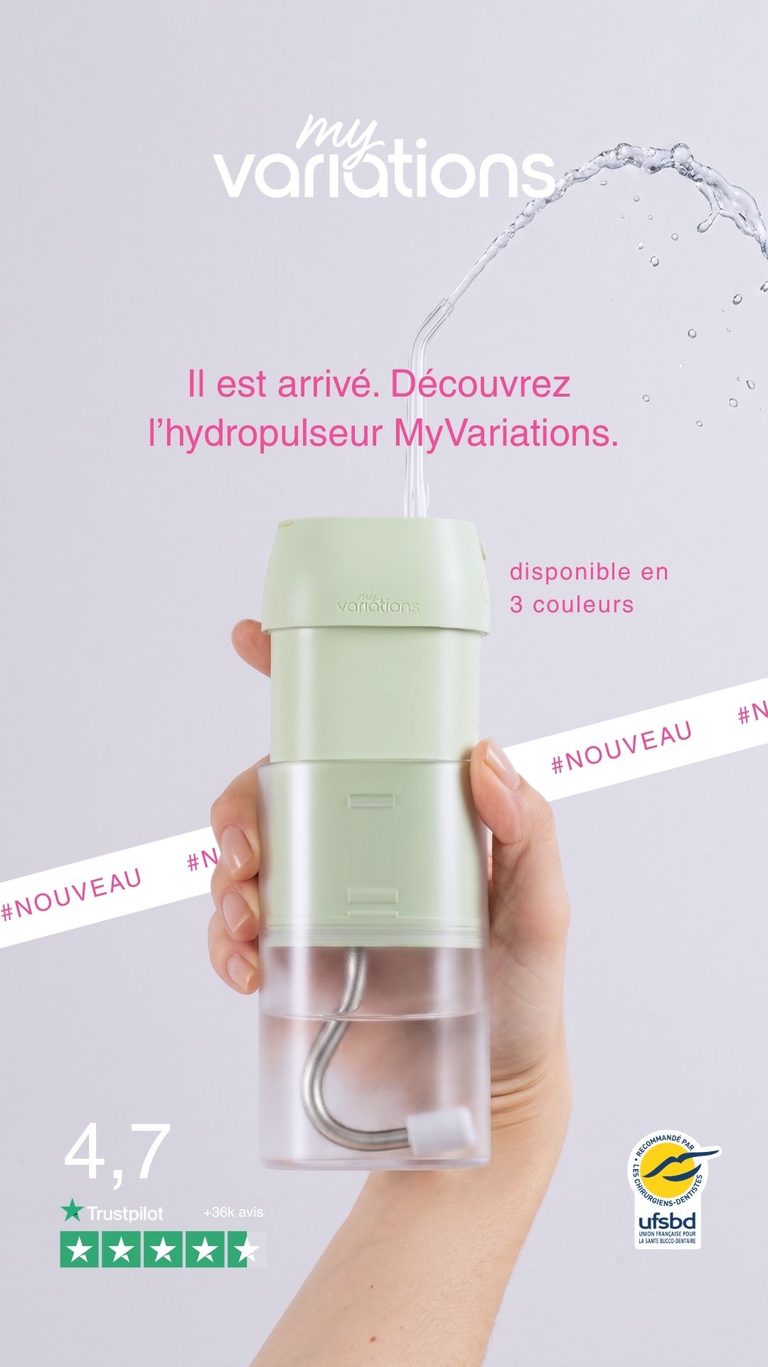 My Variations Facebook ad: L'hydropulseur MyVariations.