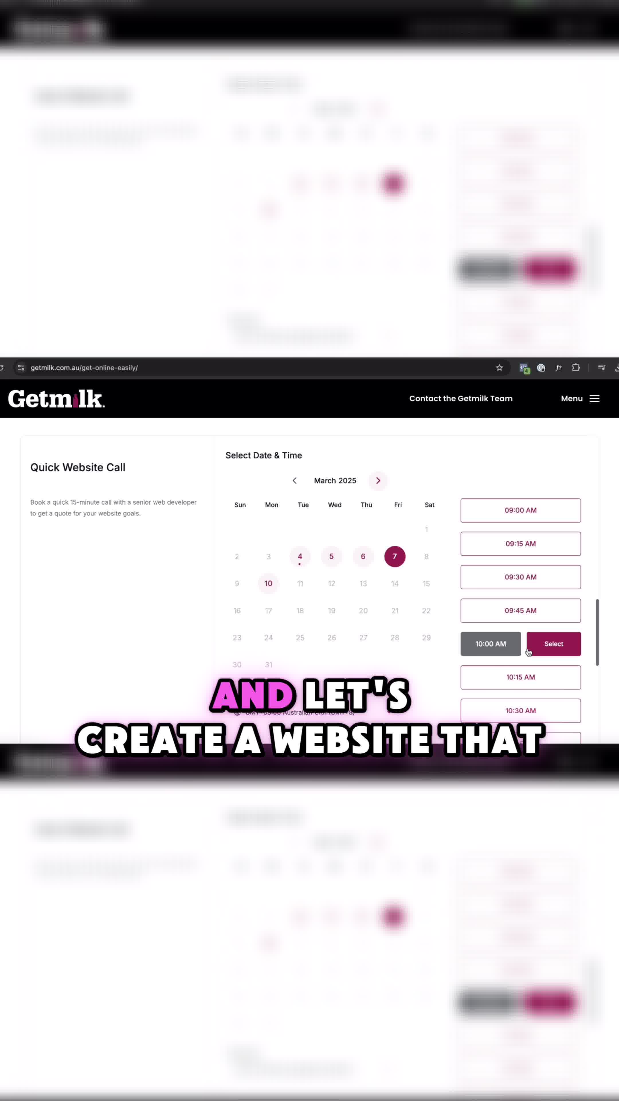 Getmilk Facebook ad: Leave website DIY disasters behind