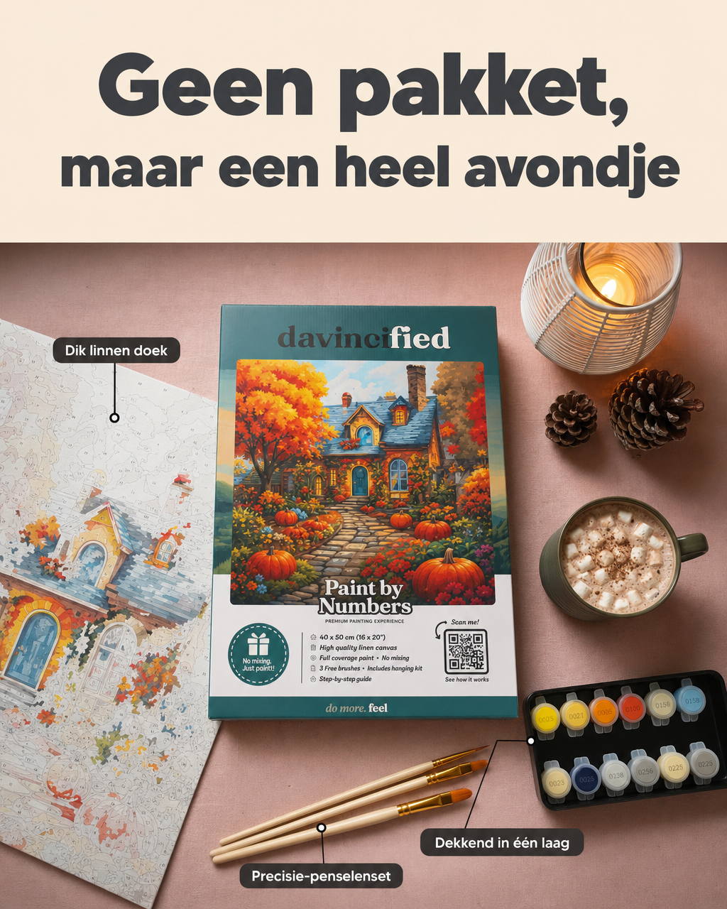 Davincified Netherlands Facebook ad: Geen pakket, maar een heel avondje