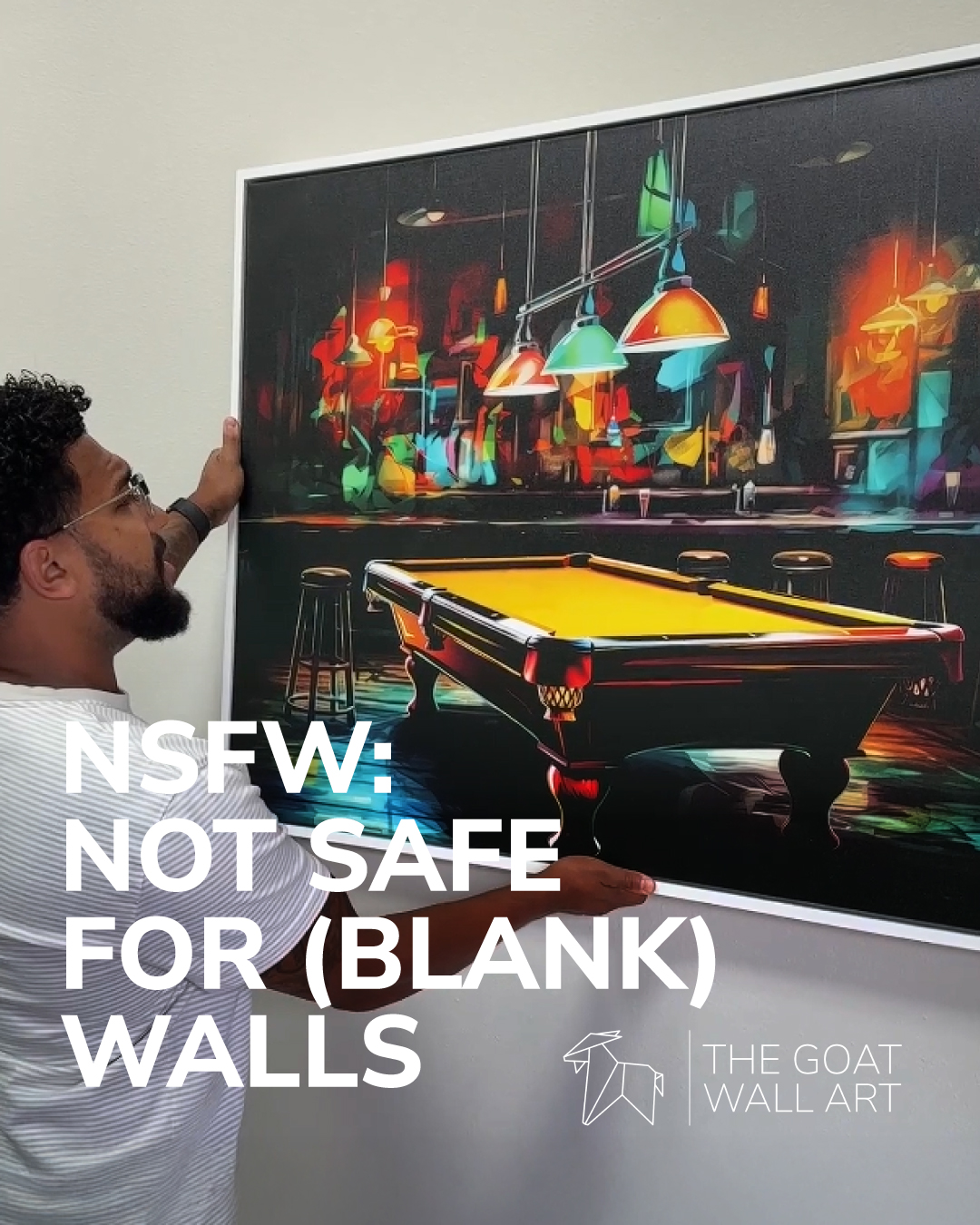 The GOAT Wall Art Facebook ad