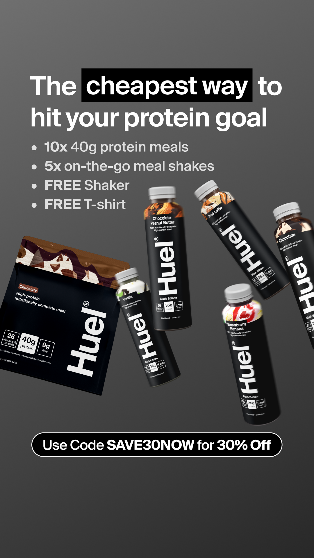 Huel Facebook ad