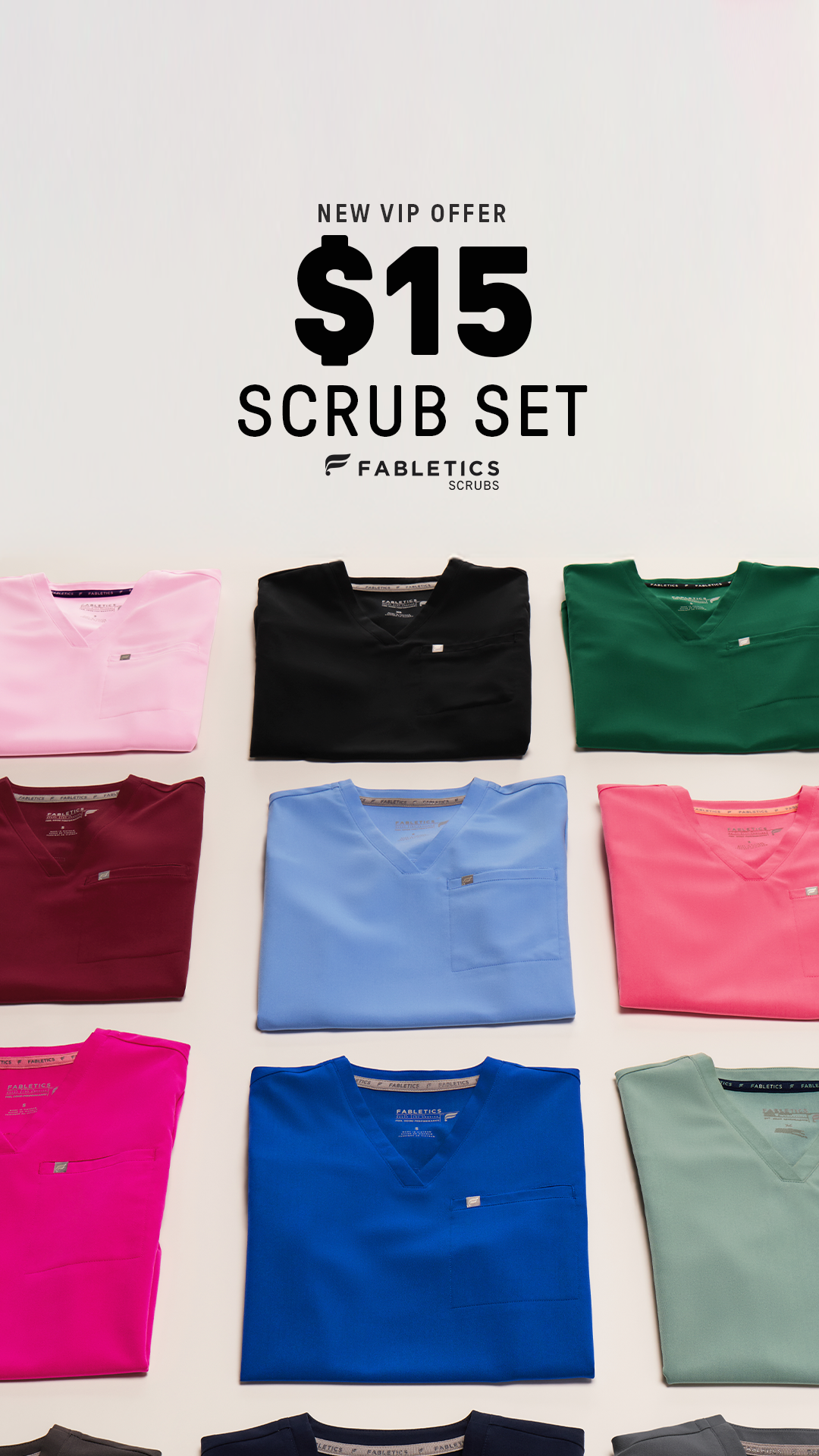 Fabletics Scrubs Facebook ad