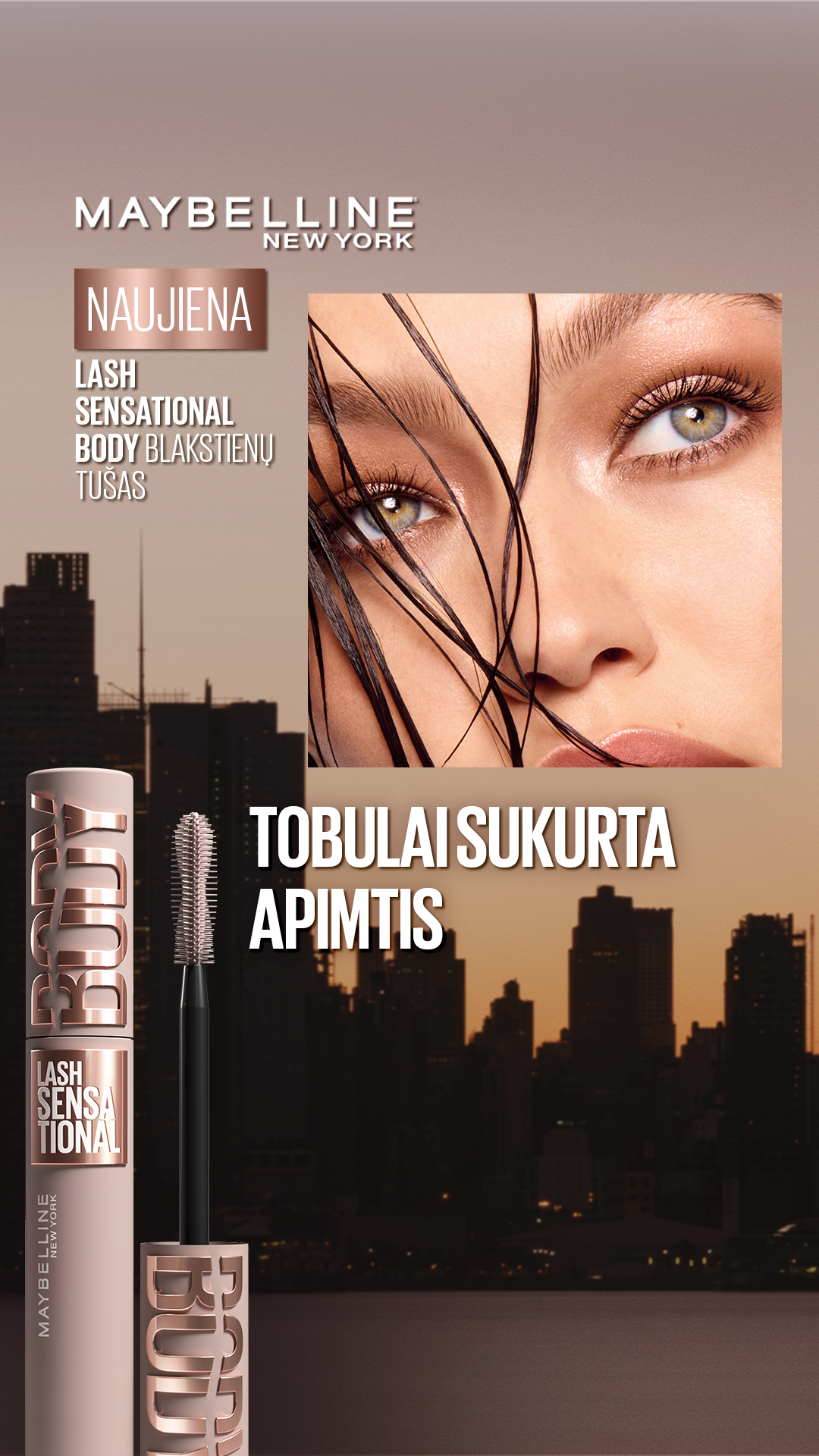 Maybelline New York Facebook ad: Atrask FULL BODY efektą