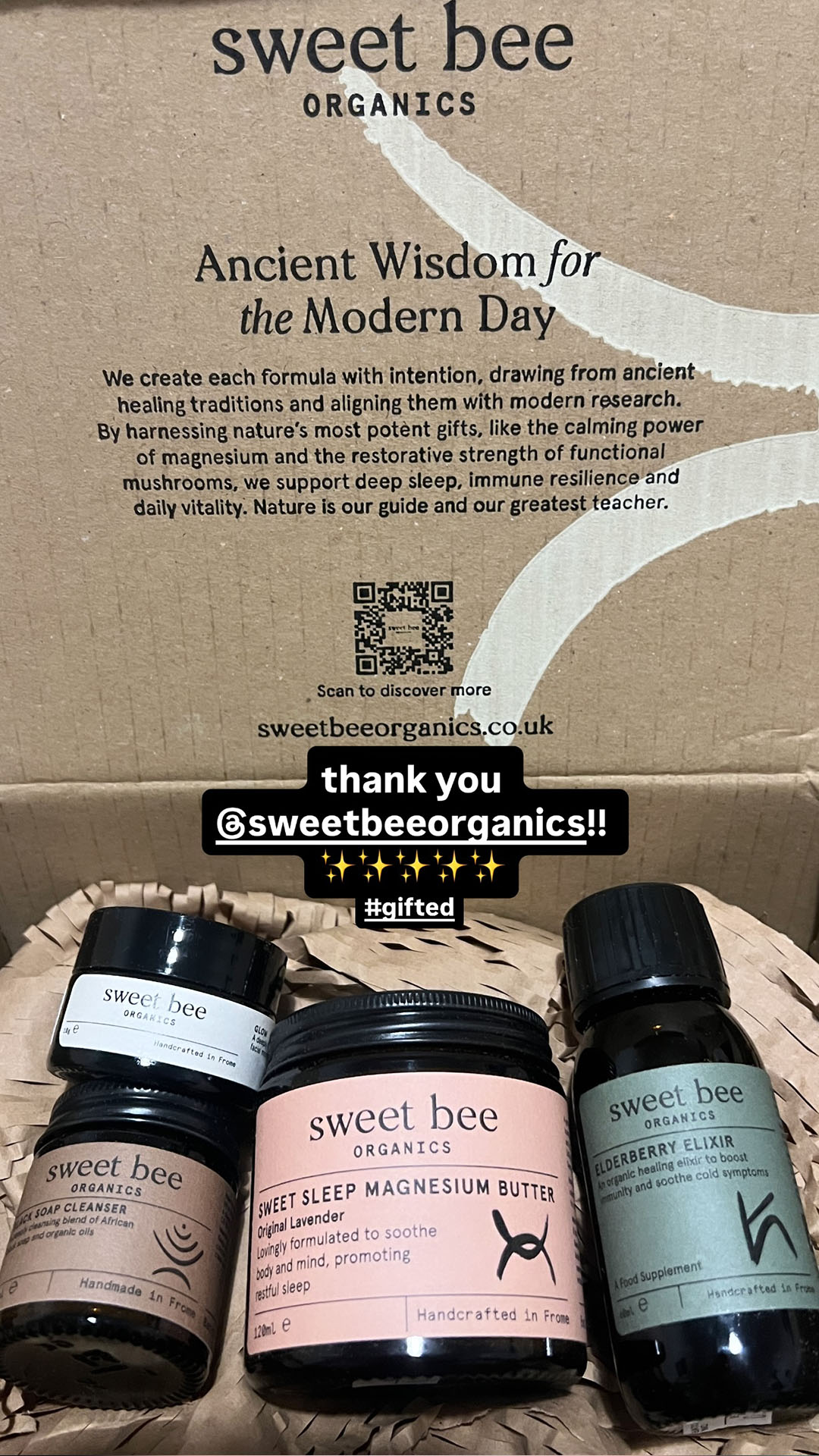 Sweet Bee Organics Facebook ad