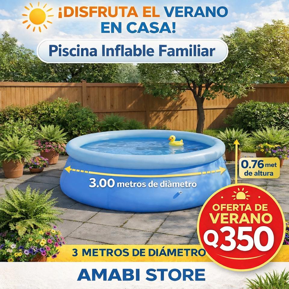 AMABI STORE GT Facebook ad: !Seguimos en la venta de piscinas!