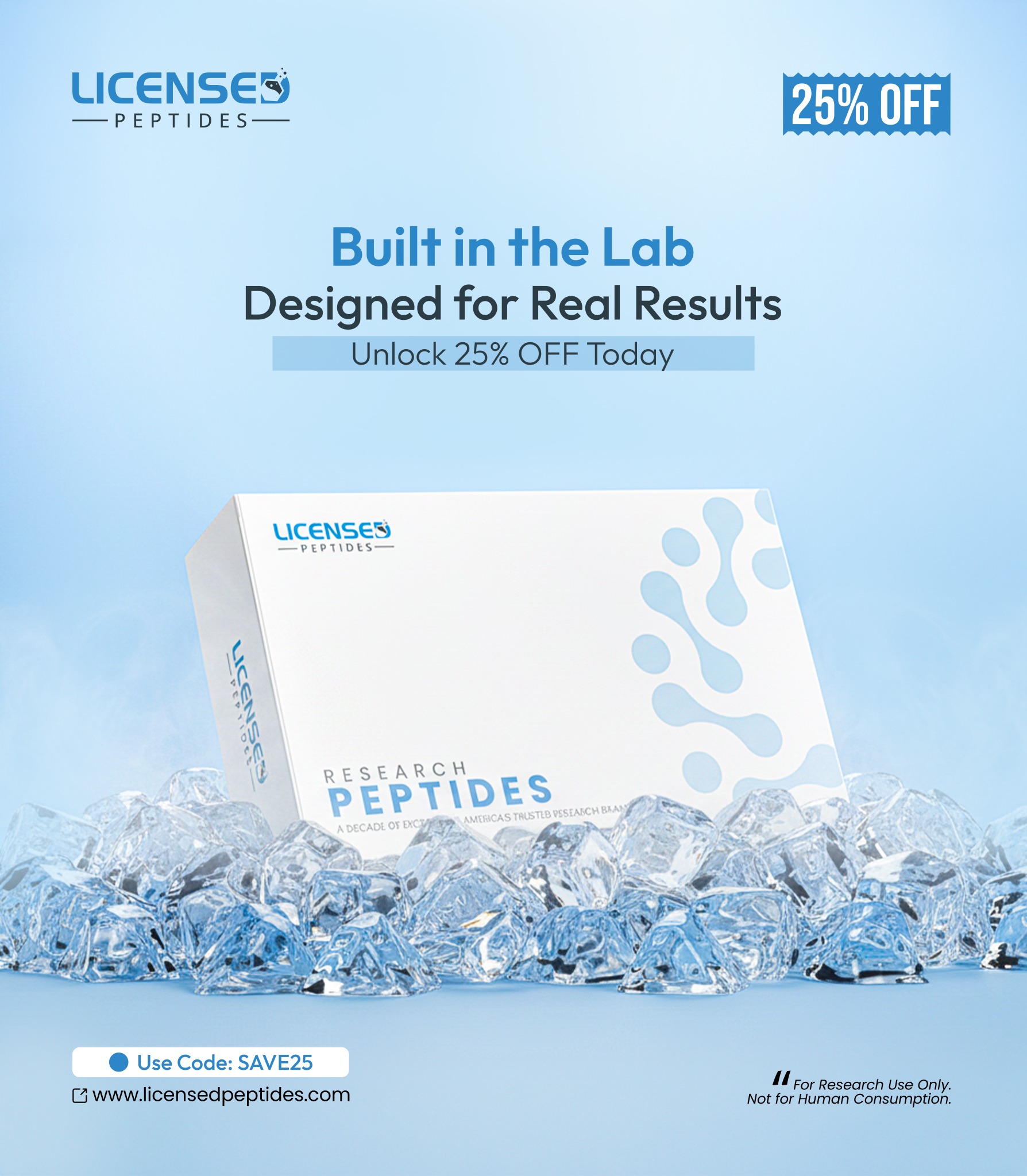 Licensed Peptides Research Journal Facebook ad from Apr 18, 2026
