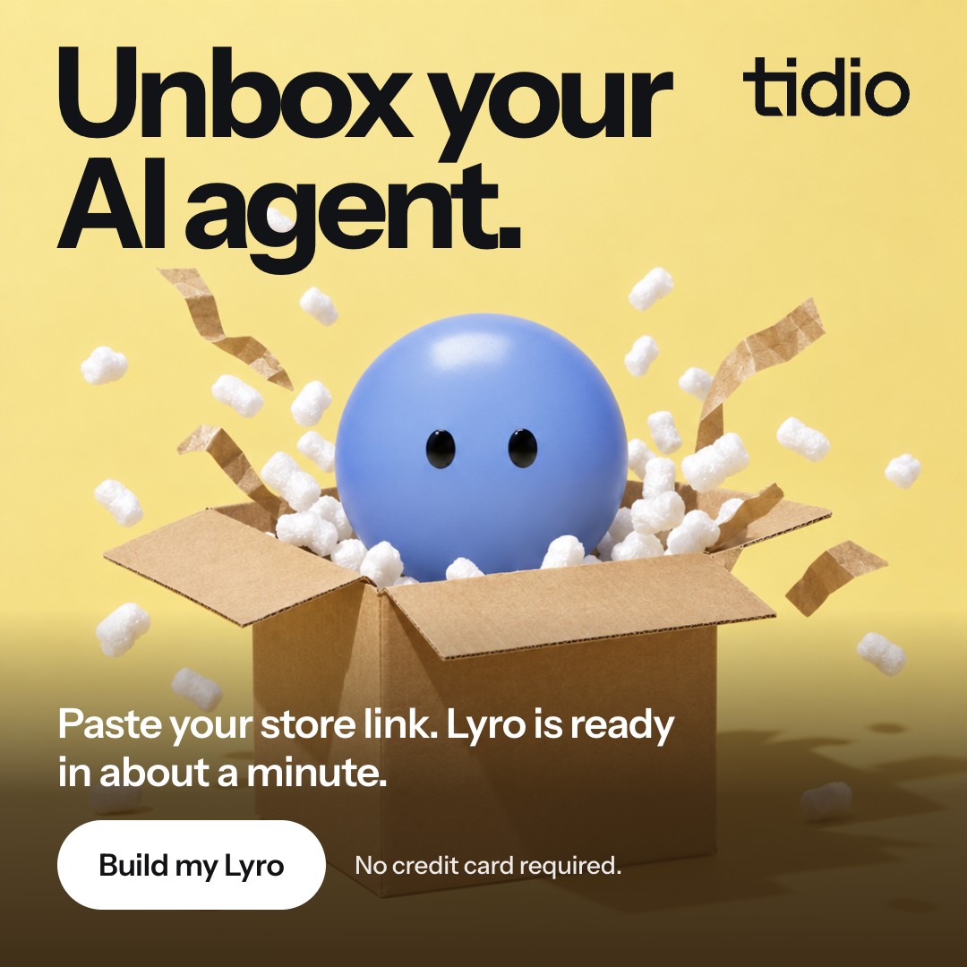 Tidio Facebook ad: Stop paying to answer the same question