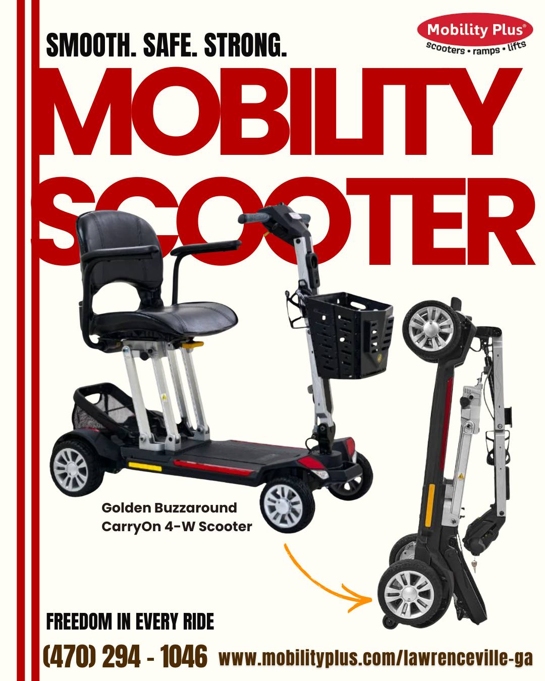 Mobility Plus Lawrenceville Facebook ad: At Mobility Plus Lawrenceville, we help you regain…