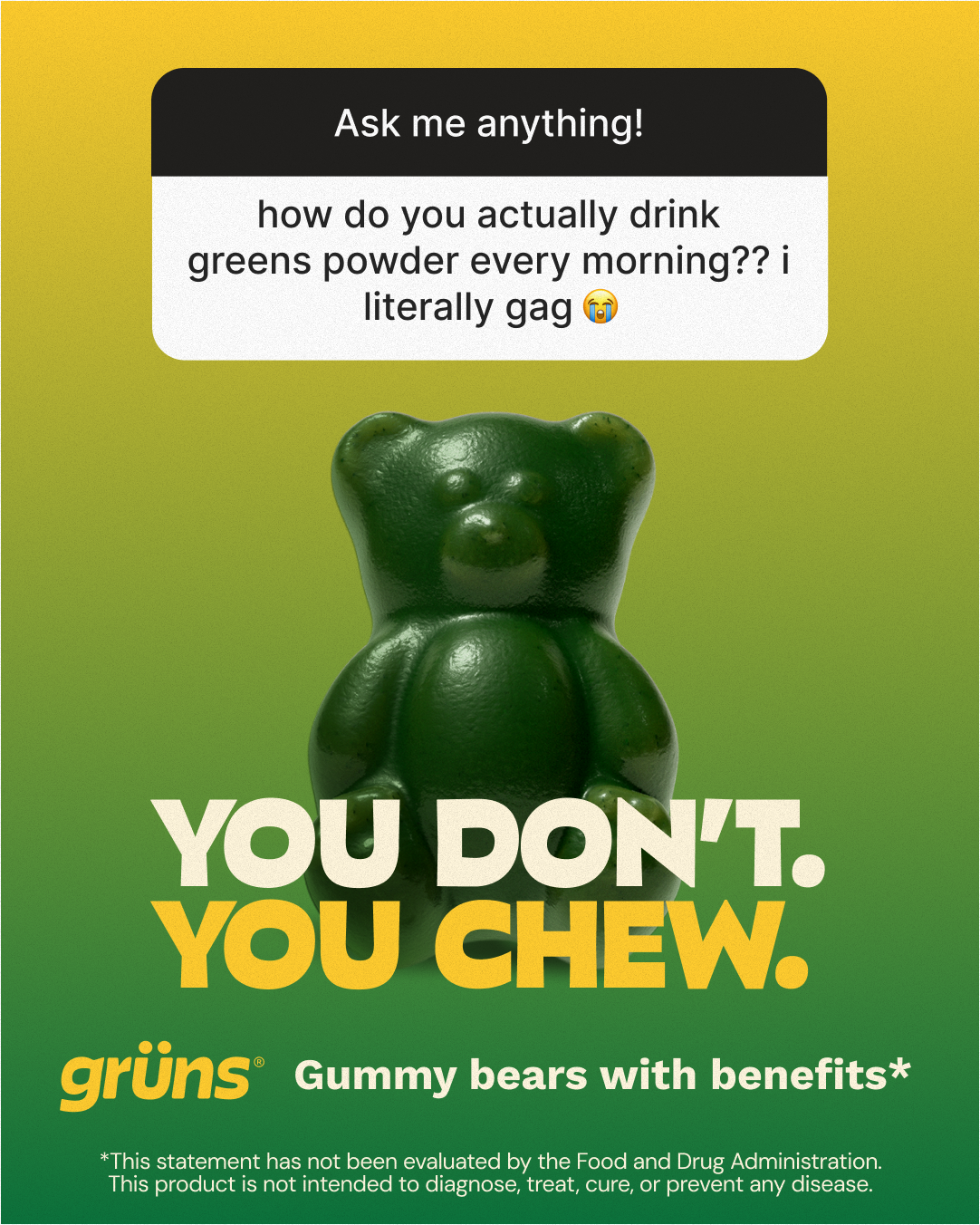 Grüns Facebook ad
