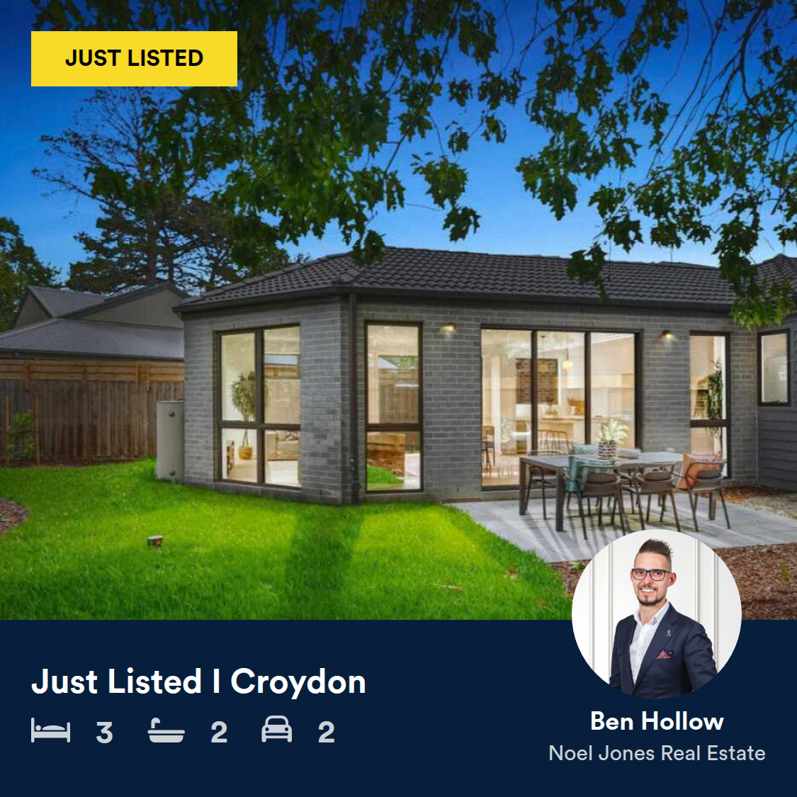 Noel Jones Maroondah Facebook ad: Luxury Single Story lifestyle