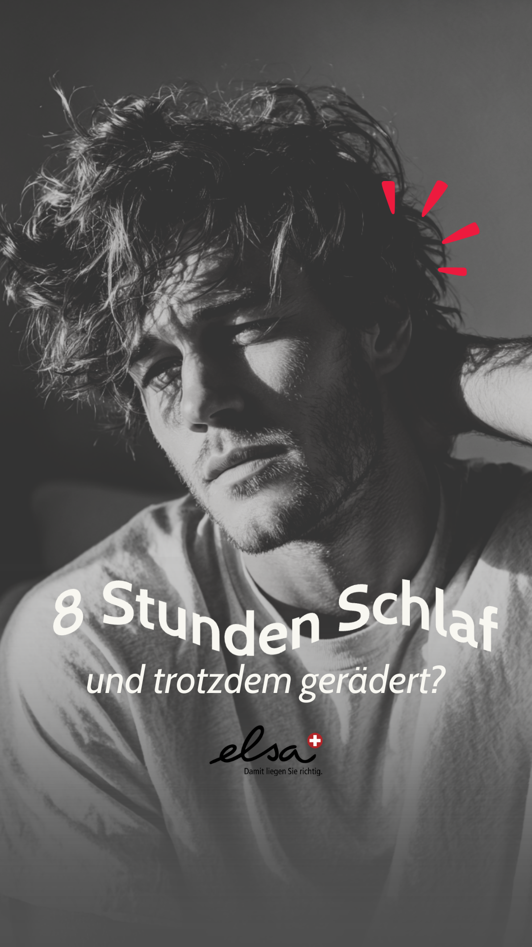 elsa Schweiz AG Facebook ad: Die Wissenschaft von erholsamem Schlaf.