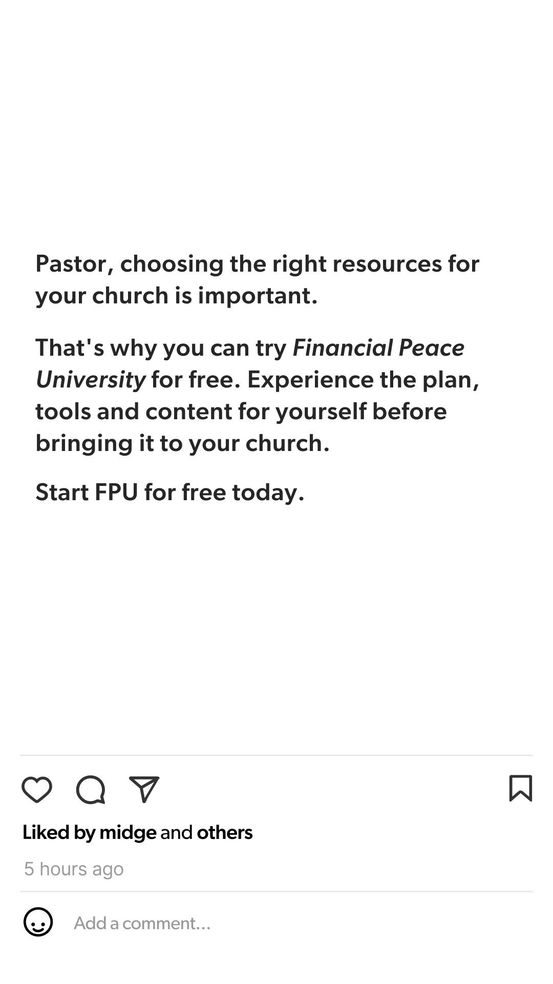 Dave Ramsey Facebook ad