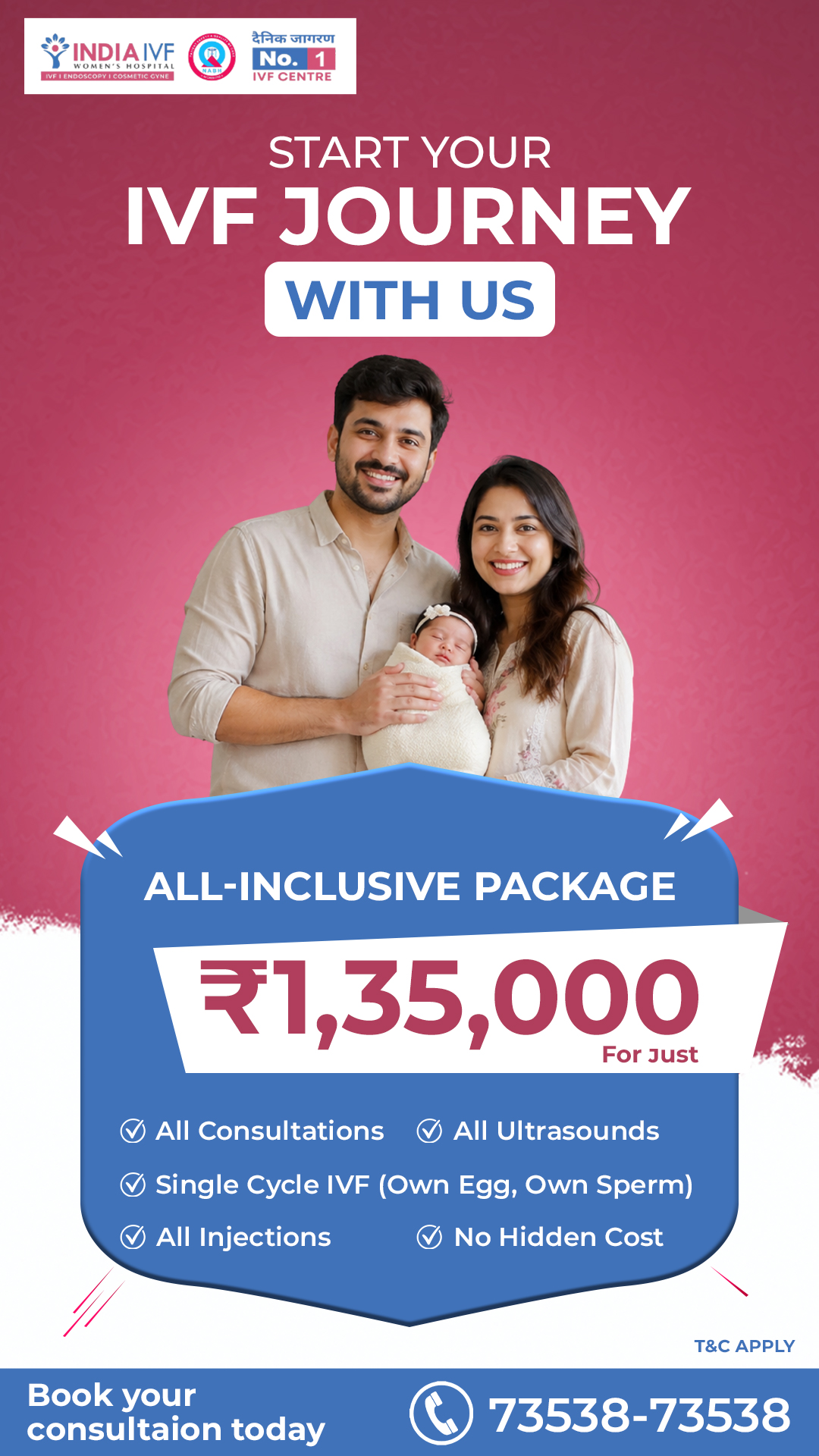 India IVF Clinic Facebook ad
