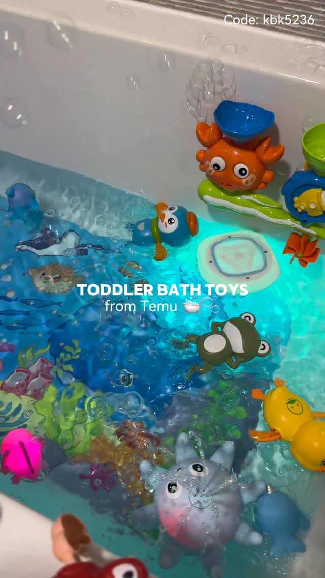 Temu United Kingdom Facebook ad: Bath time but make it FUN with our…