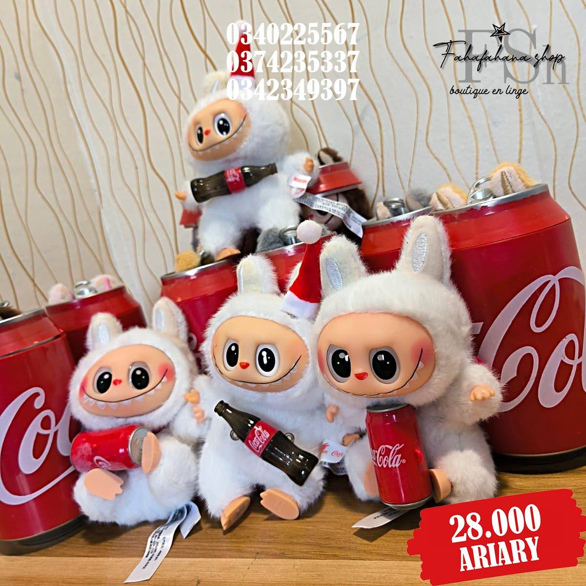 Fahafahana Shop Facebook ad: Peluche Labubu, Jouet, Porte-clé, Cadeau & Décoration