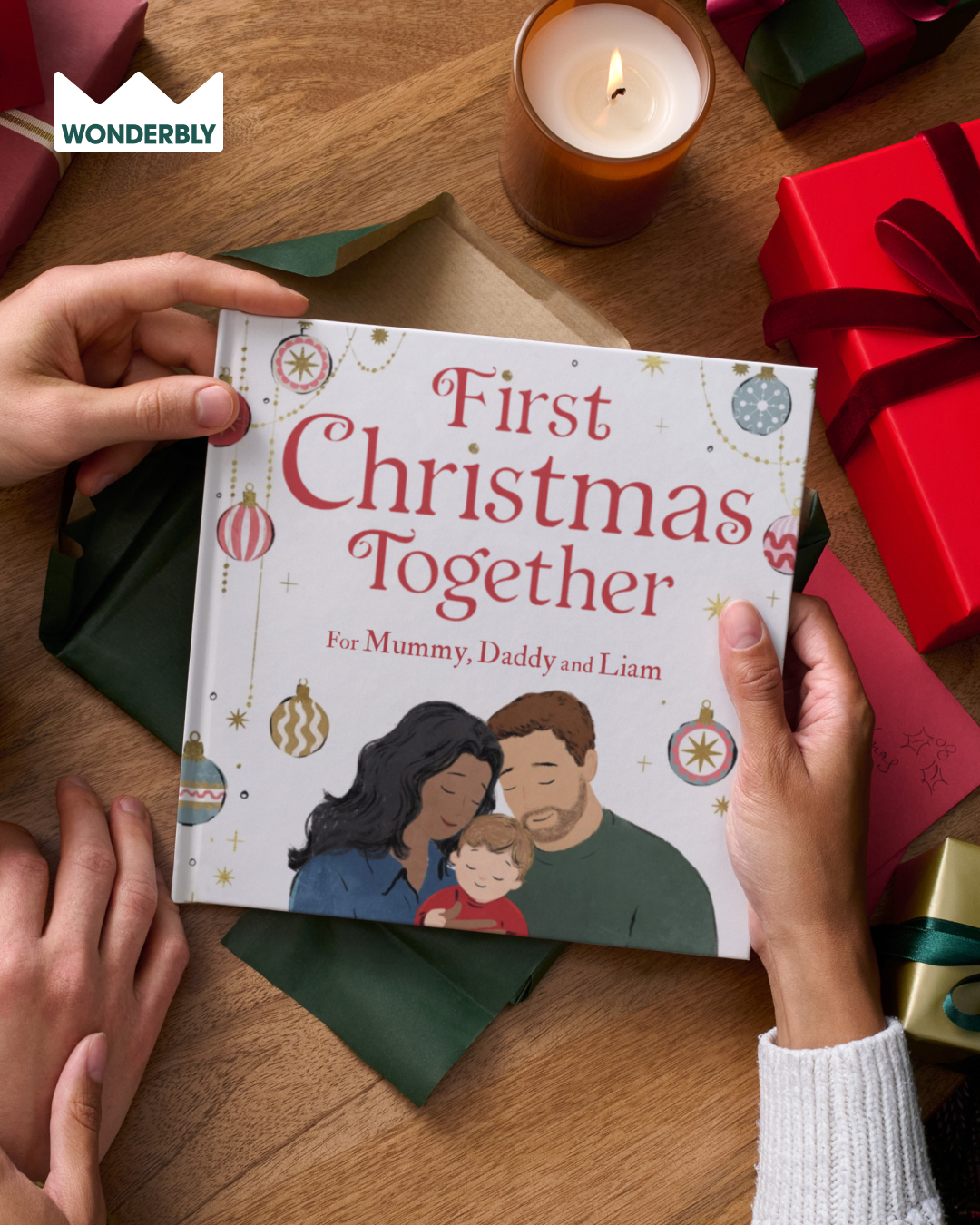 Wonderbly Facebook ad: The book they'll always return to at Christmas