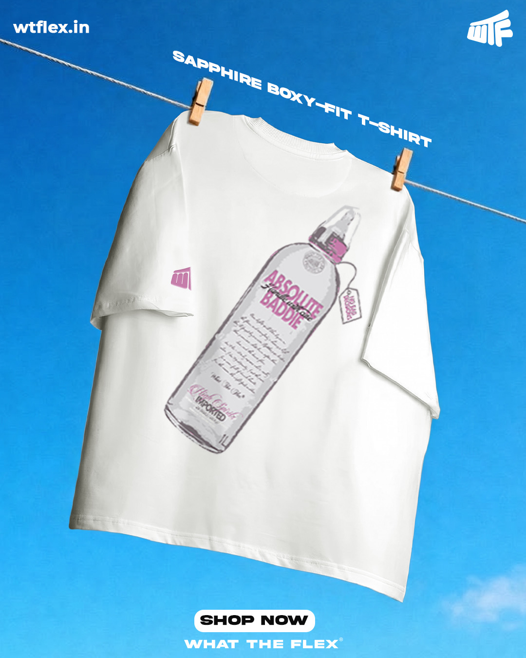 What the Flex India Facebook ad: The Absolute Baddie Heavyweight T-shirt is all about…