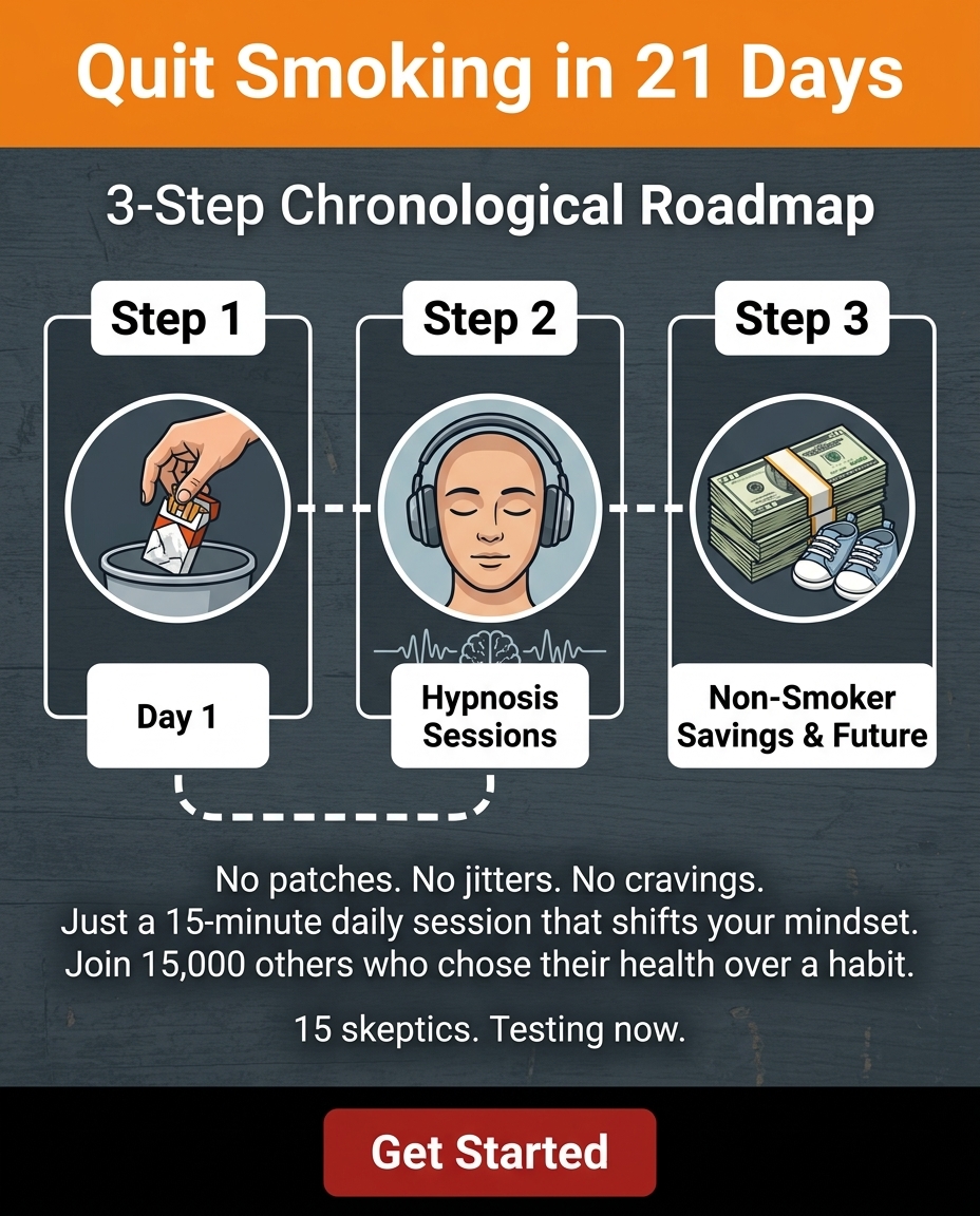 Hypnosis to Stop Smoking Facebook ad