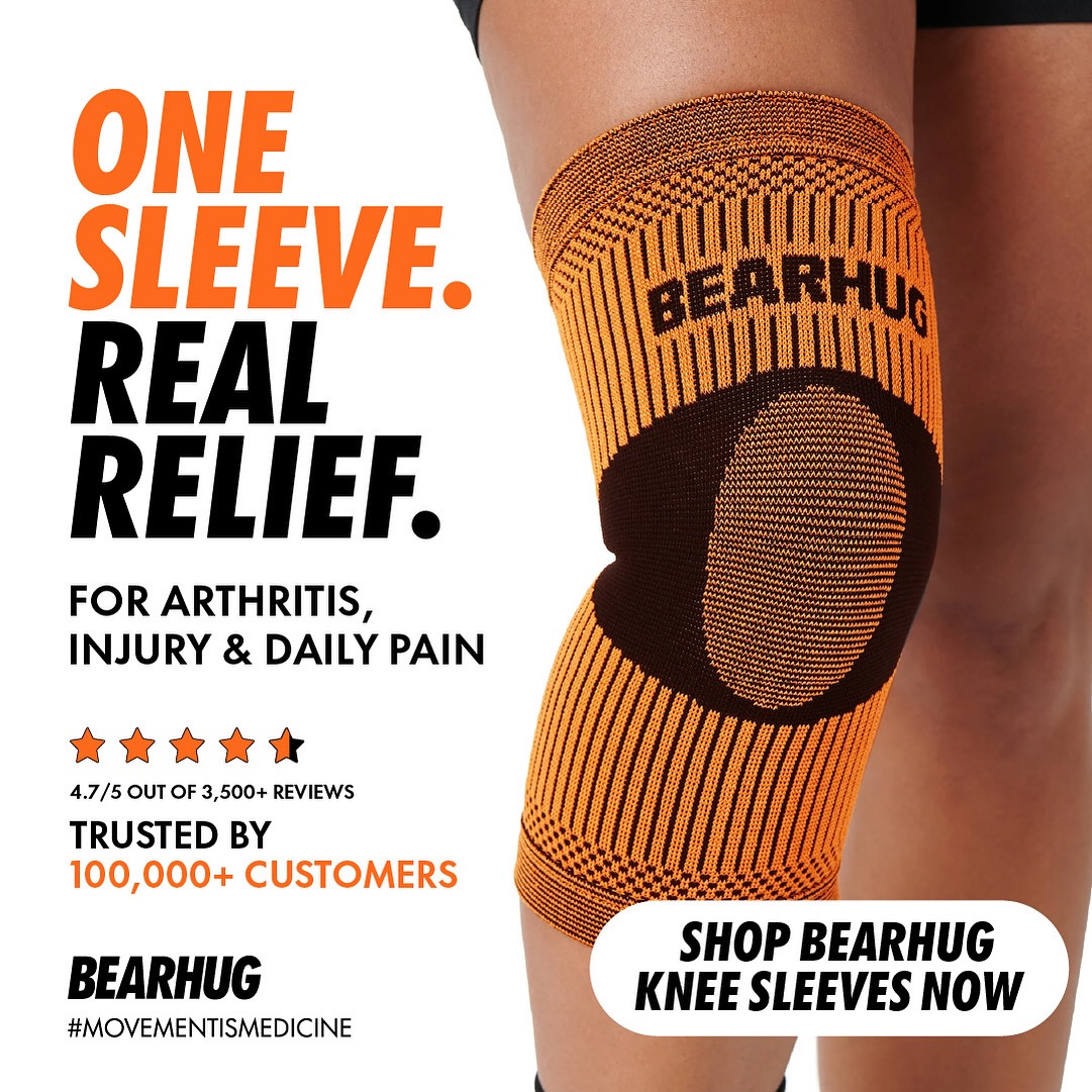 Bearhug Facebook ad: Knee Compression Support Sleeve For Arthritic Relief &…