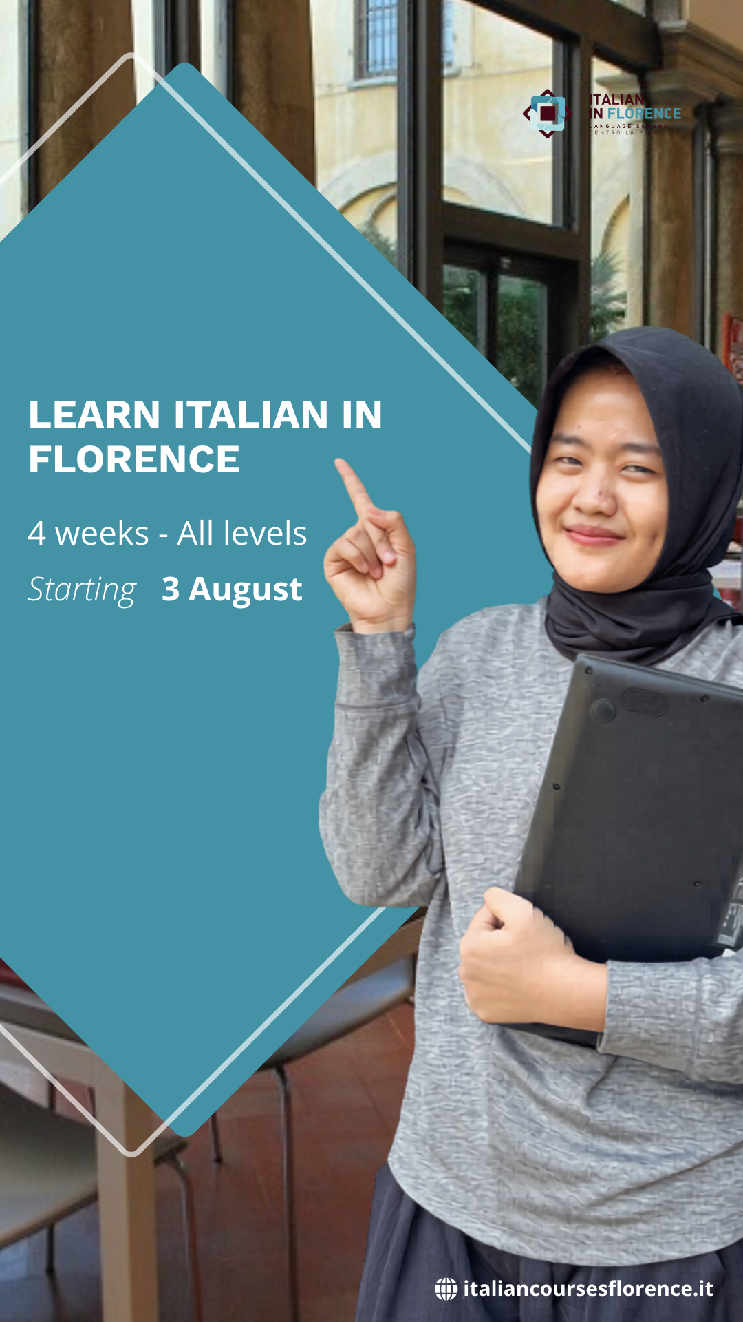 Italian in Florence - Centro La Pira Language School Facebook ad
