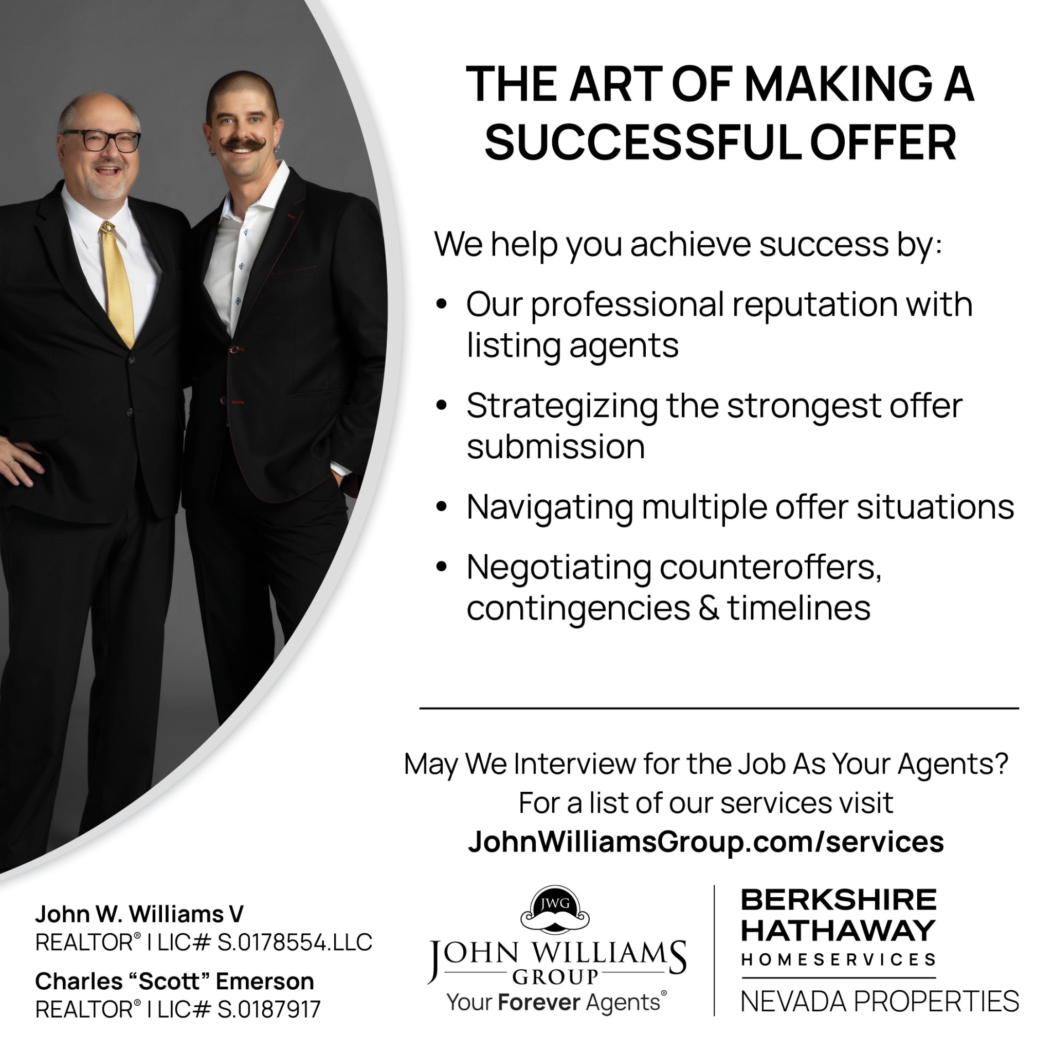 JWG - Berkshire Hathaway Home Services NV Properties - lic# S.0178554 Facebook ad: Message or Call (702) 498-9338 / (702) 591-4022