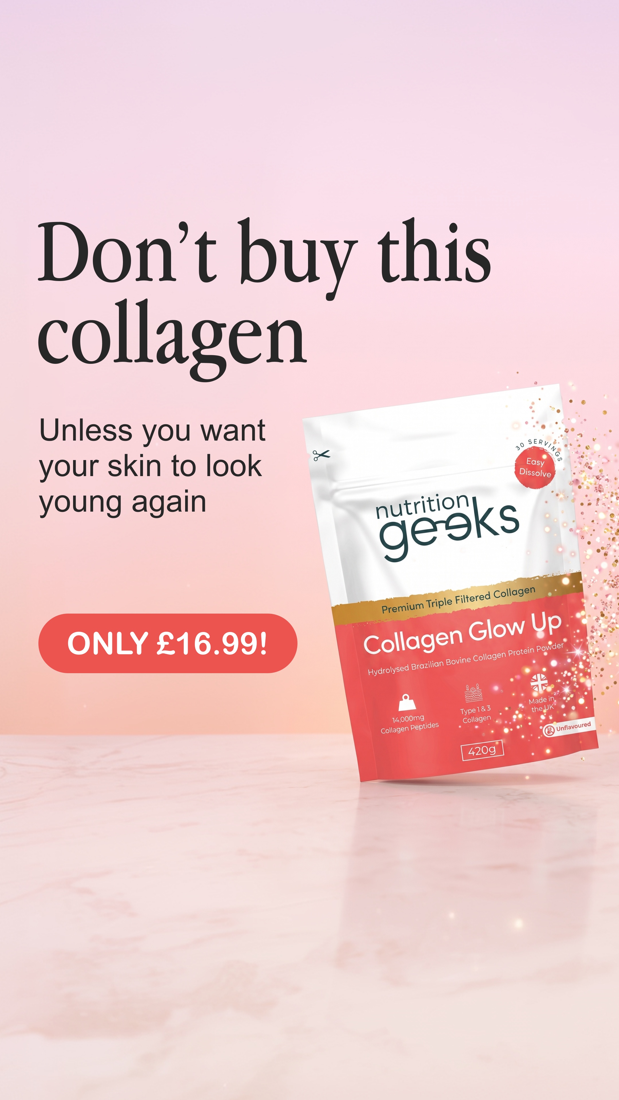 Radiant Over 40 Facebook ad