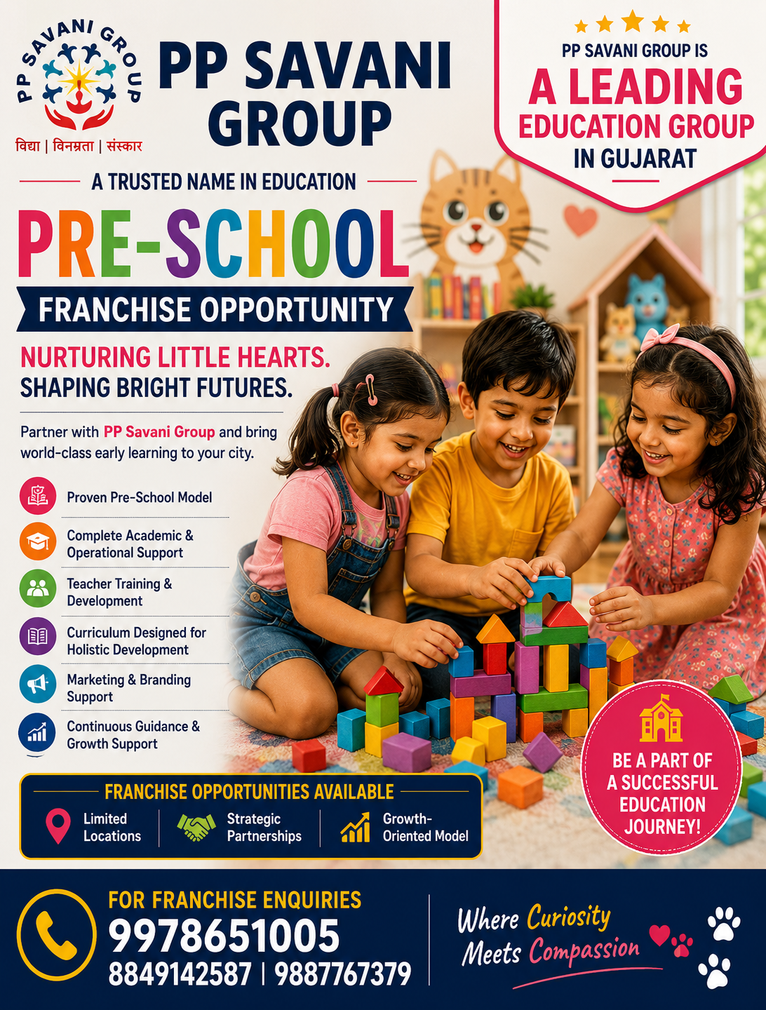 P P Savani Centre For Excellence Facebook ad: Start Your PP Savani Pre-School Franchise