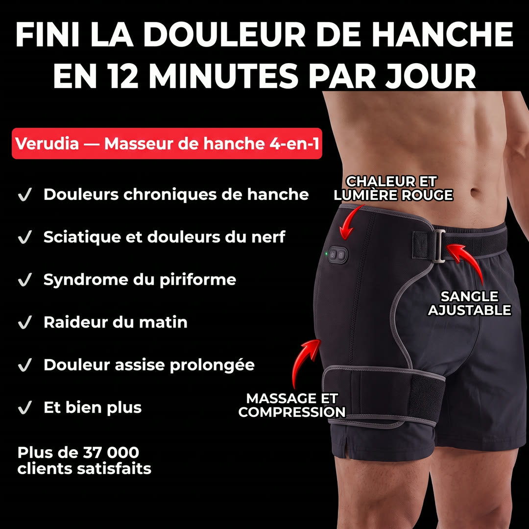 Verudia Facebook ad: Quatre thérapies dans une ceinture, 12 minutes par jour
