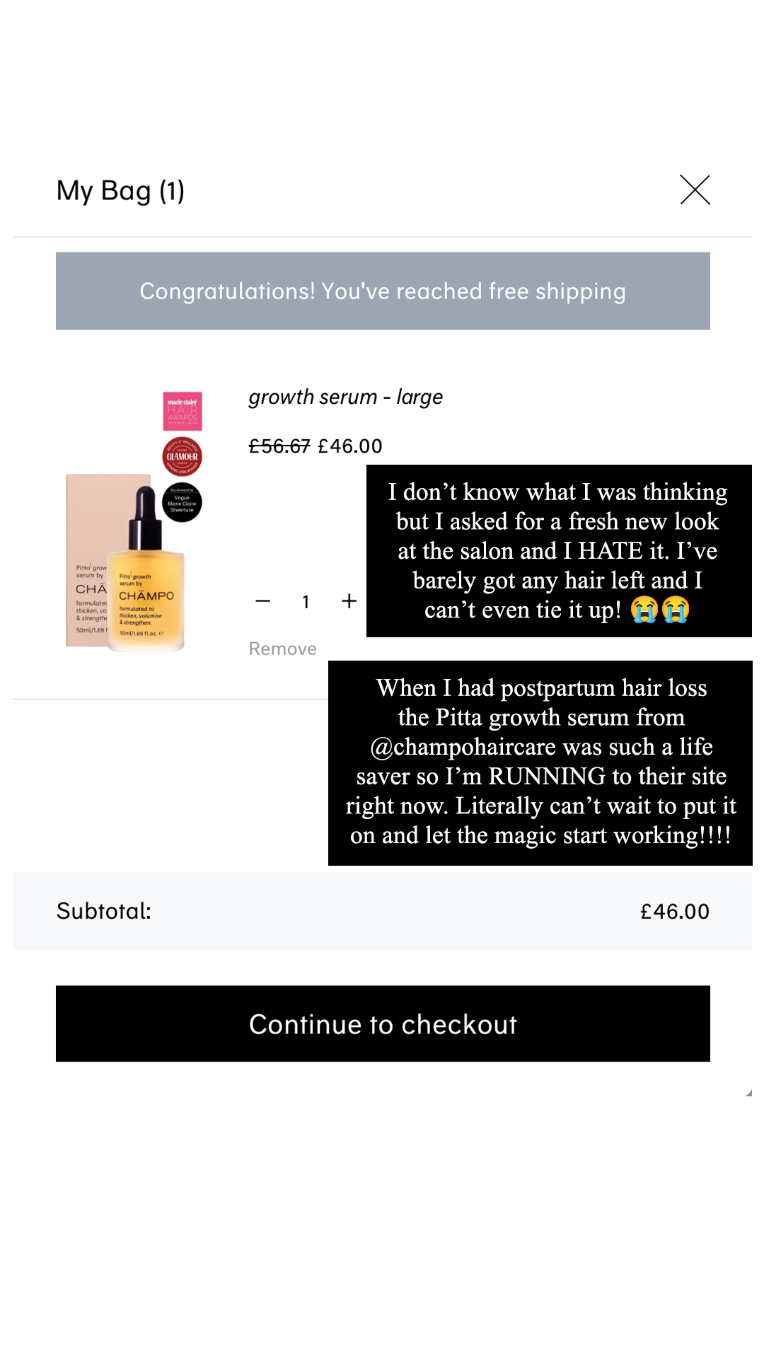 Chāmpo Haircare Facebook ad