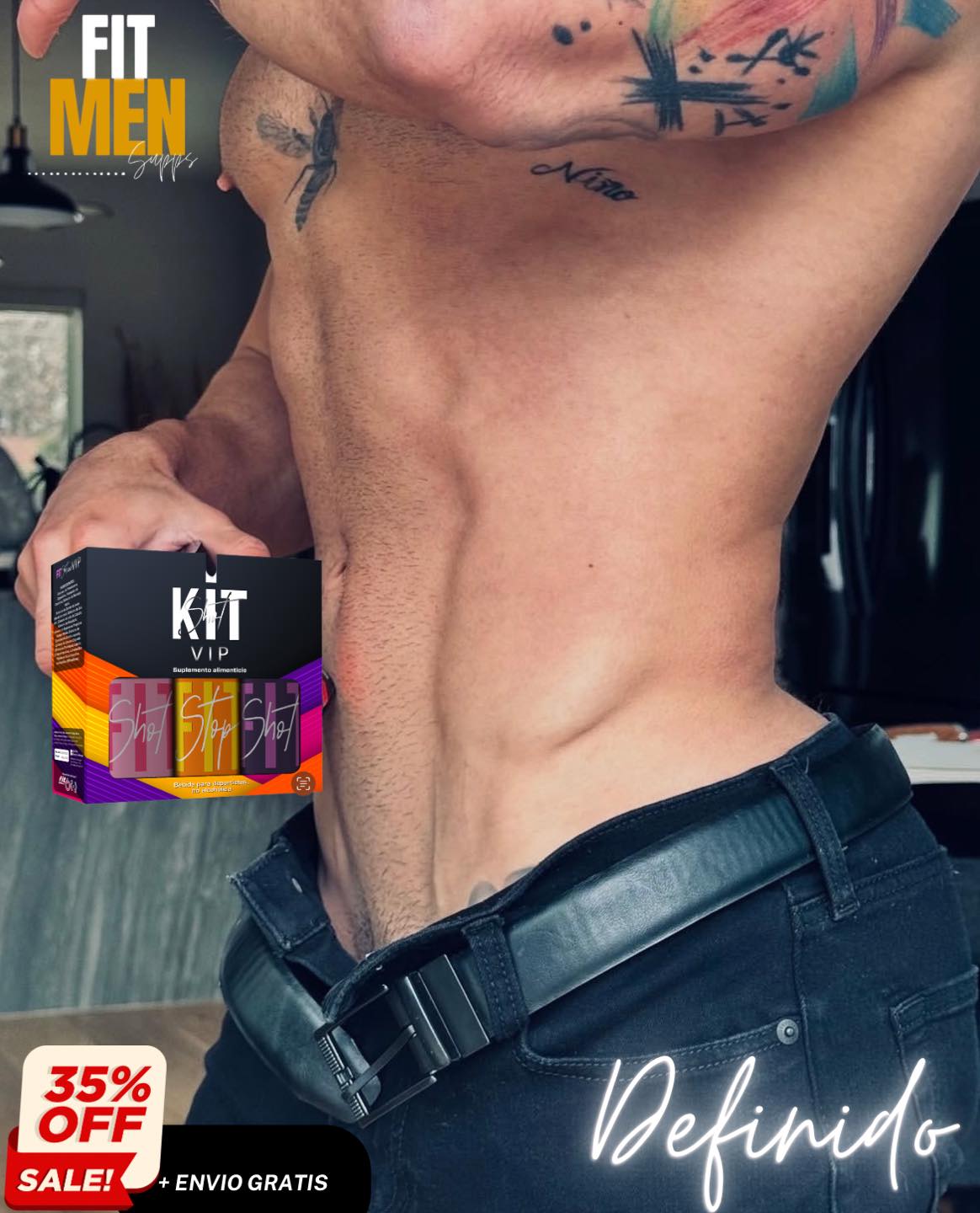 Fit Men Supps Facebook ad: TURBO QUEMADOR