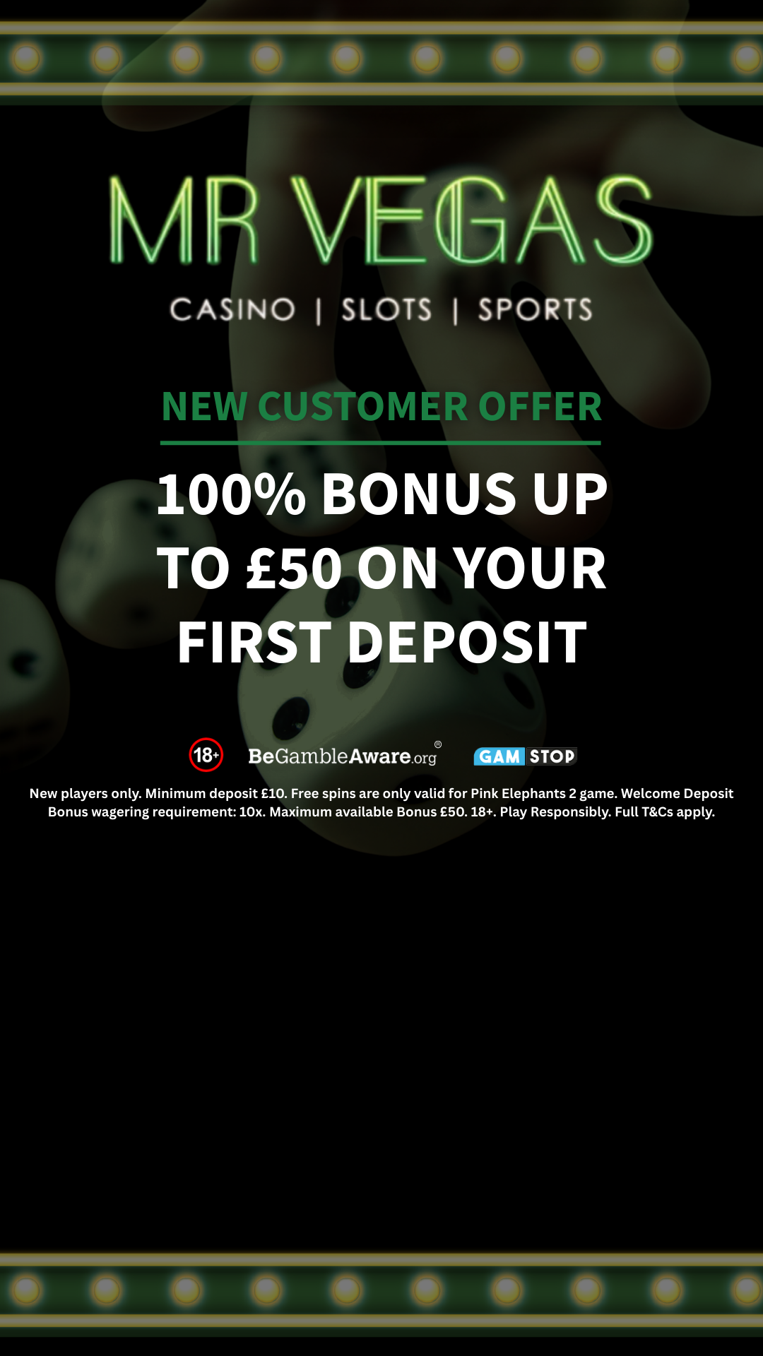 Mr Vegas Facebook ad