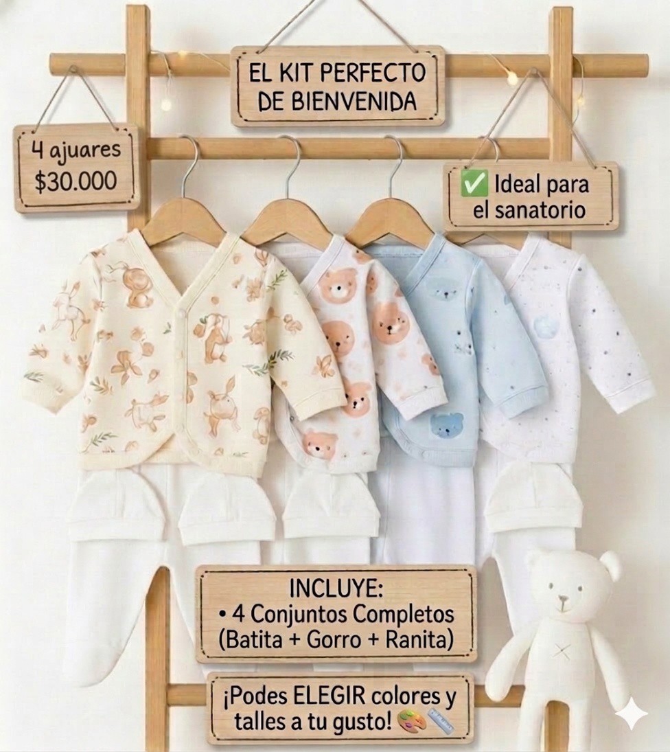 Pura Ternura ropita Facebook ad: AJUARES DE NACIMIENTO PACKS