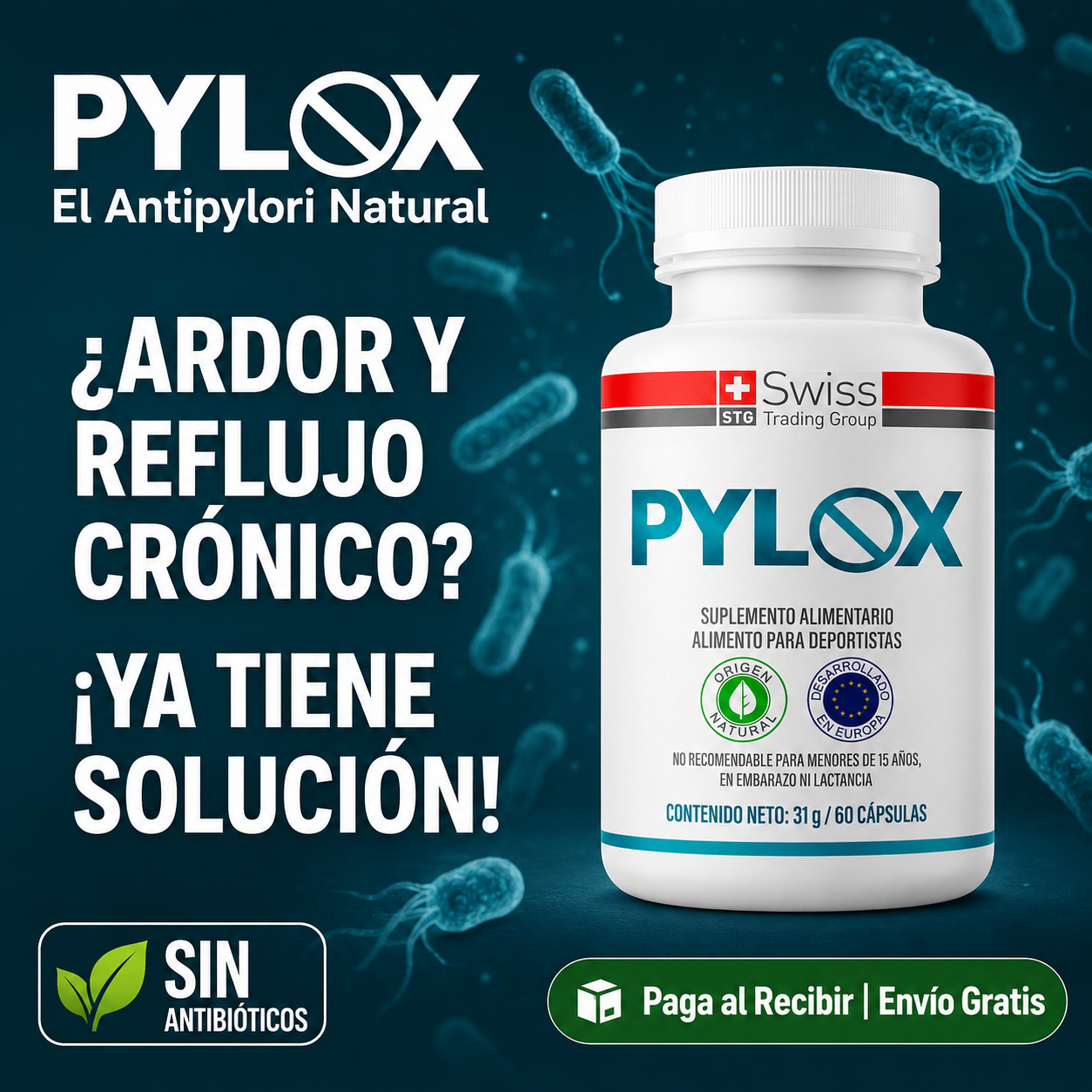 ClickSeguro Facebook ad: ¿Ardor y reflujo constante? Pylox actúa sobre la causa