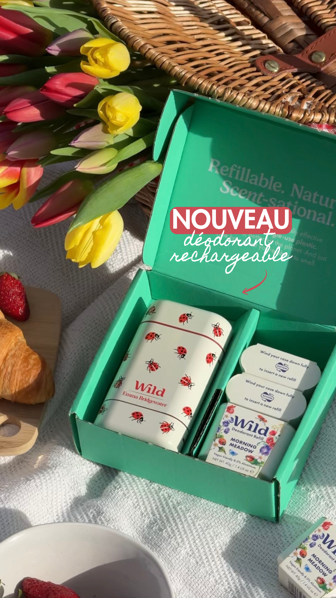 Wild Facebook ad: 24 h de fraîcheur: le printemps s'invite dans votre routine