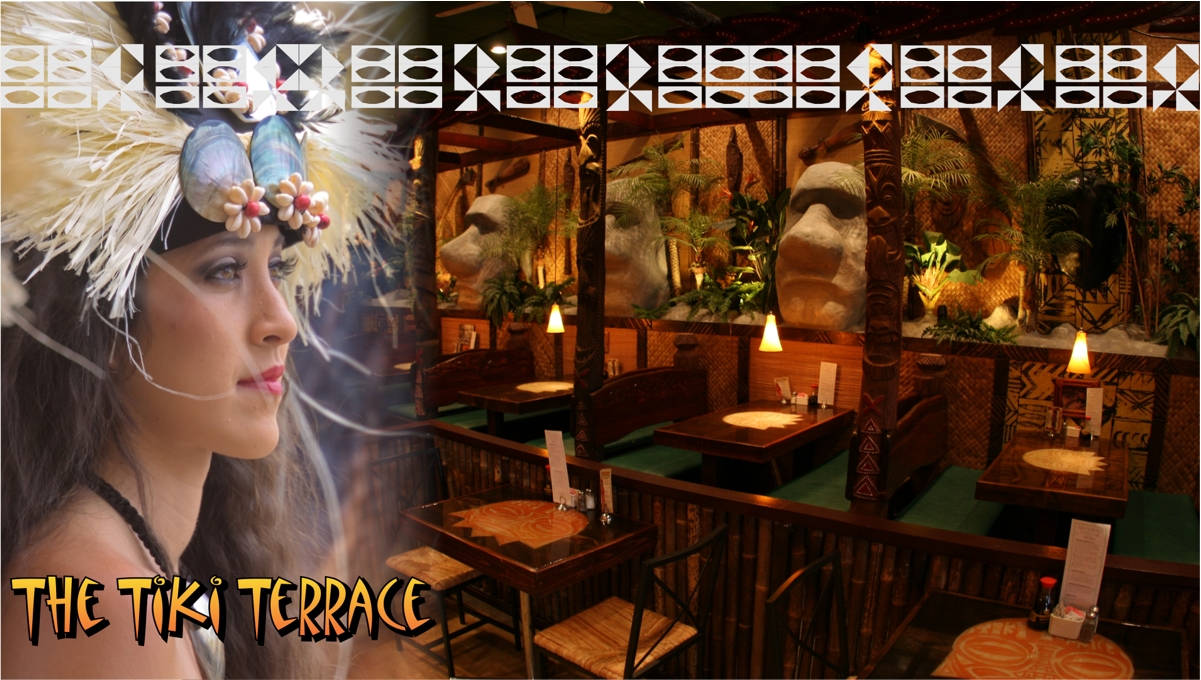The Tiki Terrace Facebook ad: Dinner & Luau show - ESCAPE to Hawaii