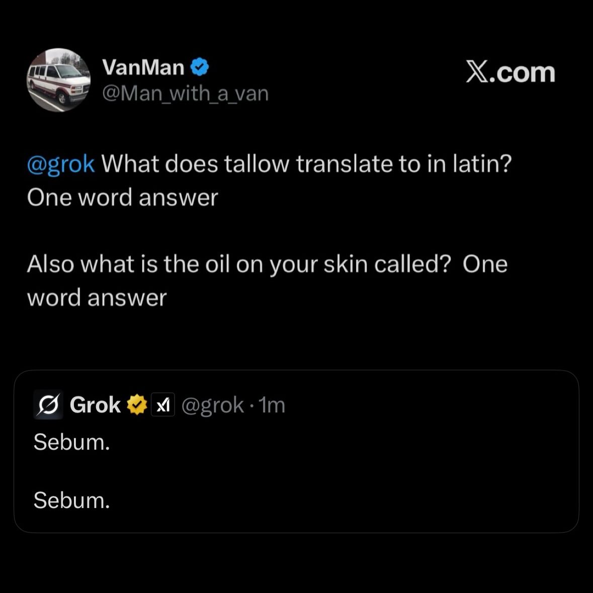 VanMan Facebook ad