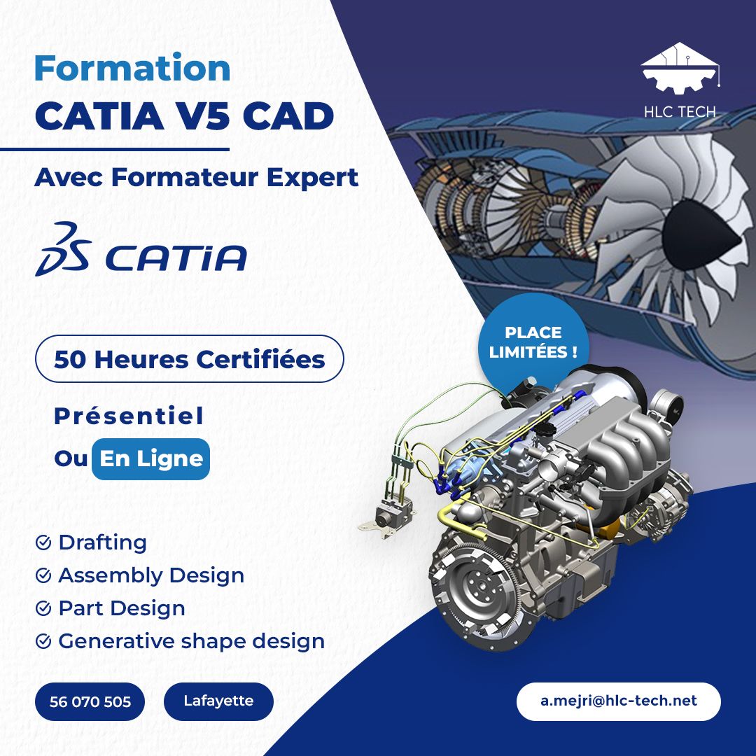 HLC-Tech Facebook ad: Formation CATIA V5 - CAD