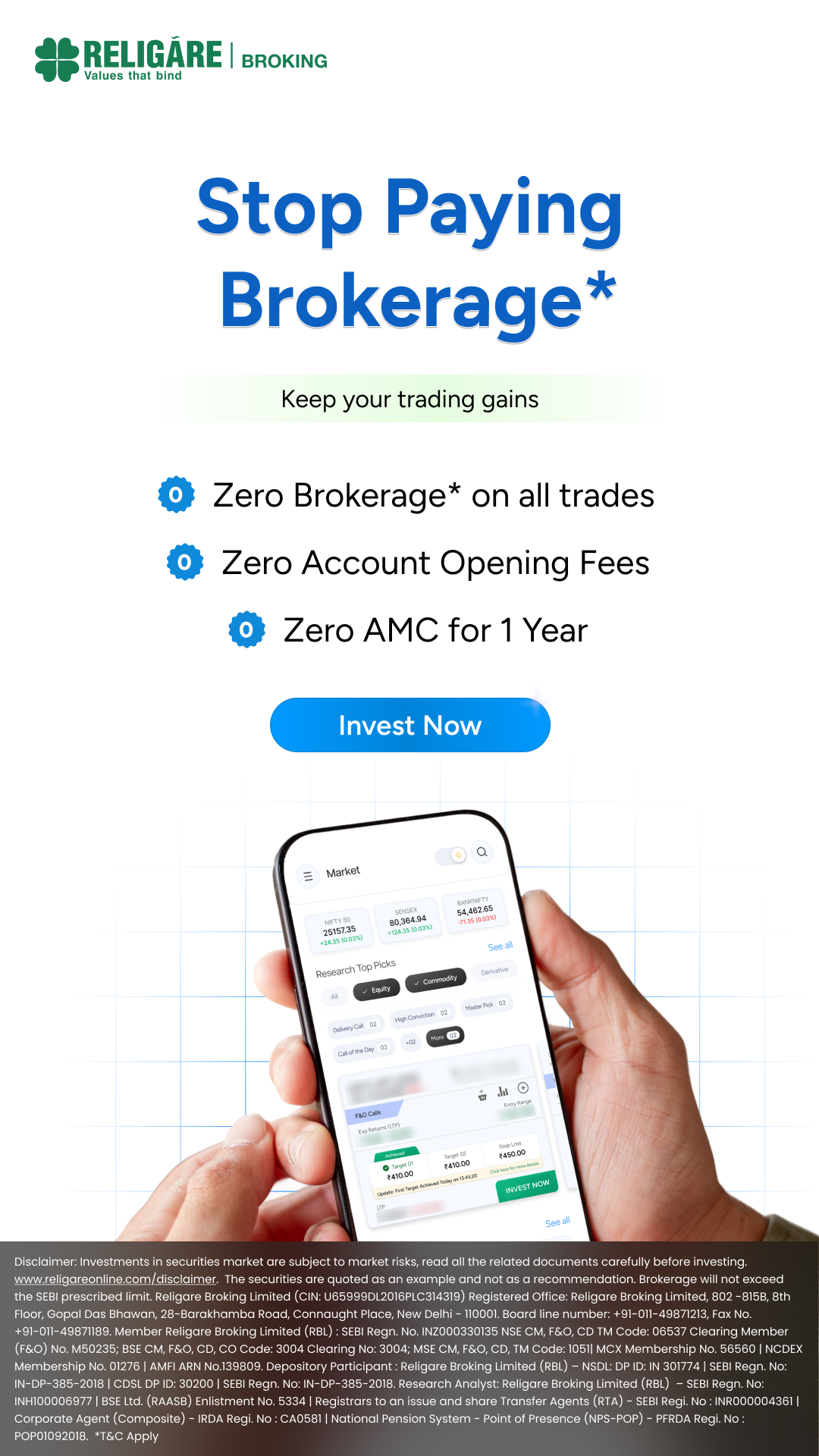 Religare Broking Facebook ad from Jul 2, 2026