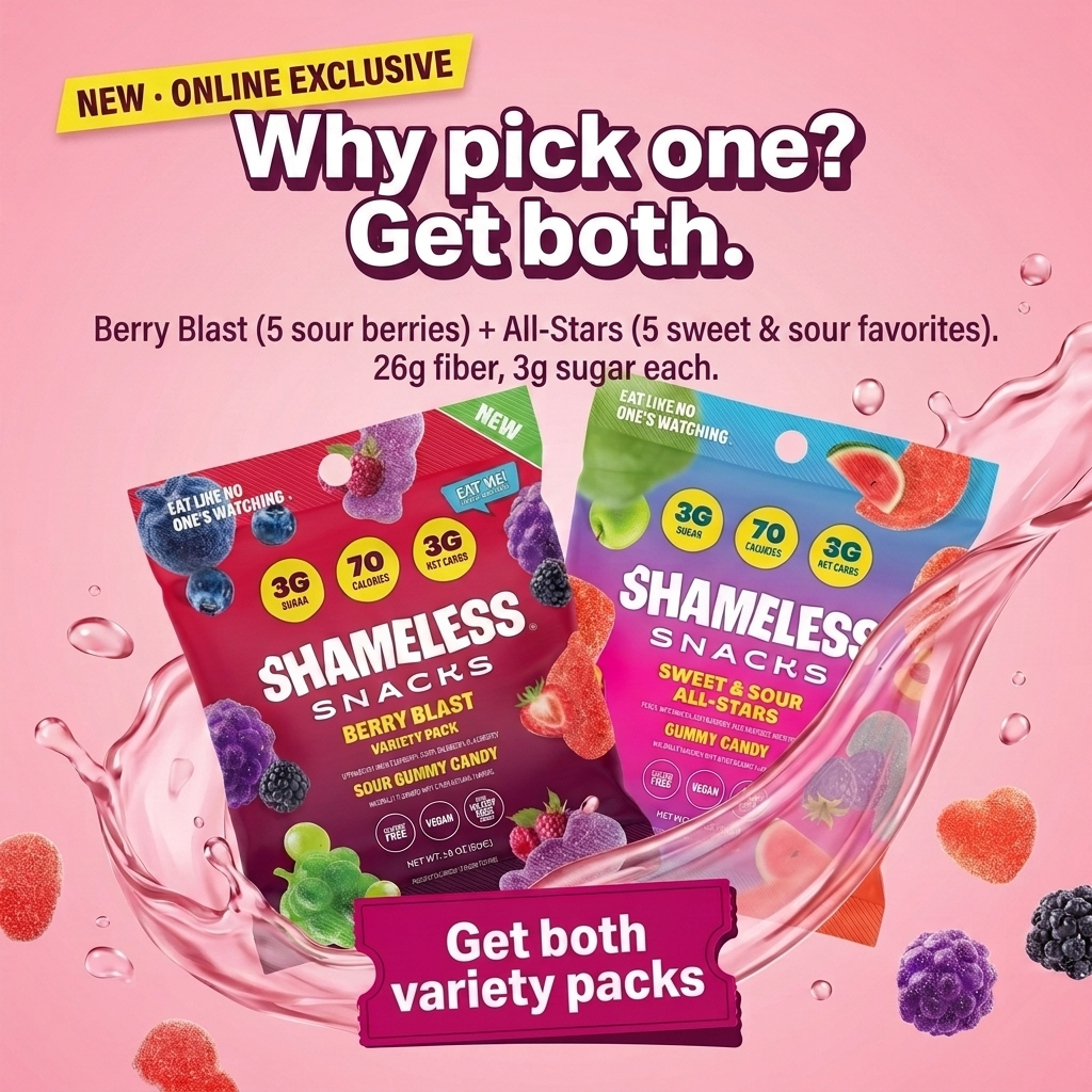 Shameless Snacks Facebook ad
