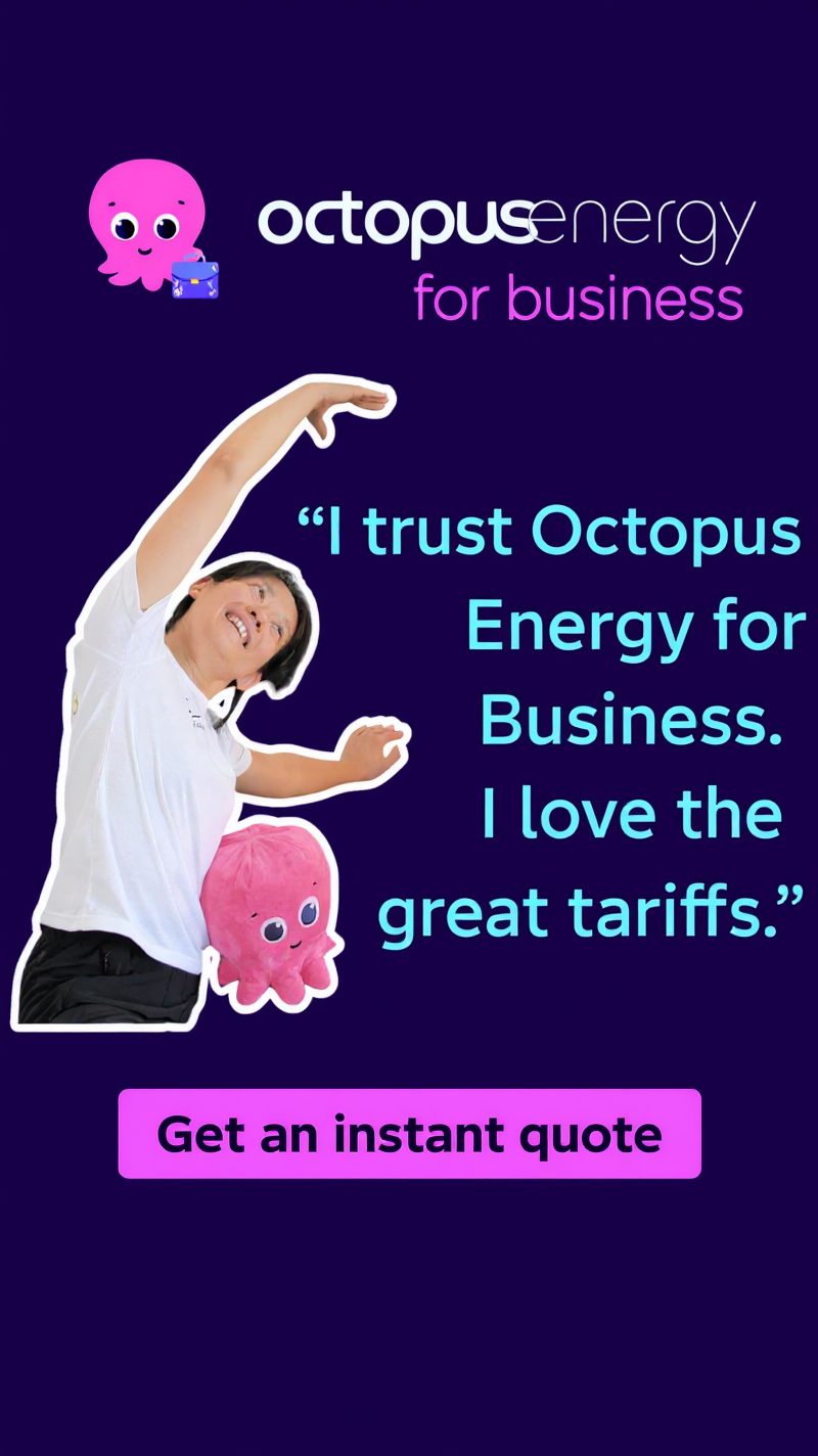 Octopus Energy for Business Facebook ad from Jul 27, 2026