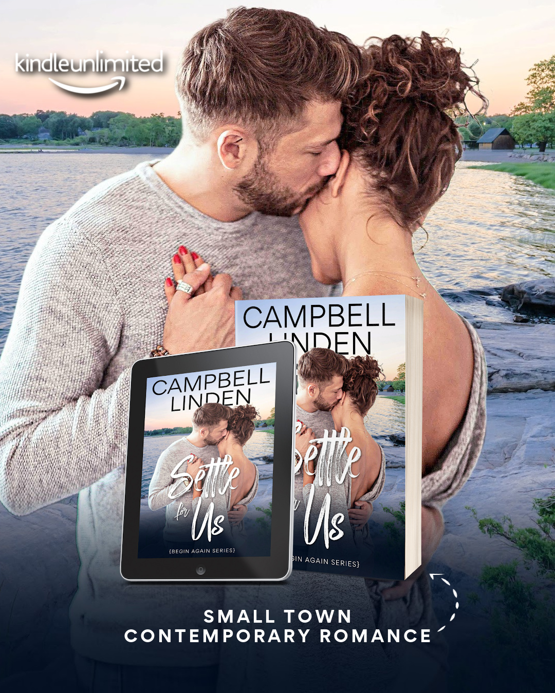 The Best Romance on Kindle Unlimited Facebook ad: Fall in Love with Danville Falls