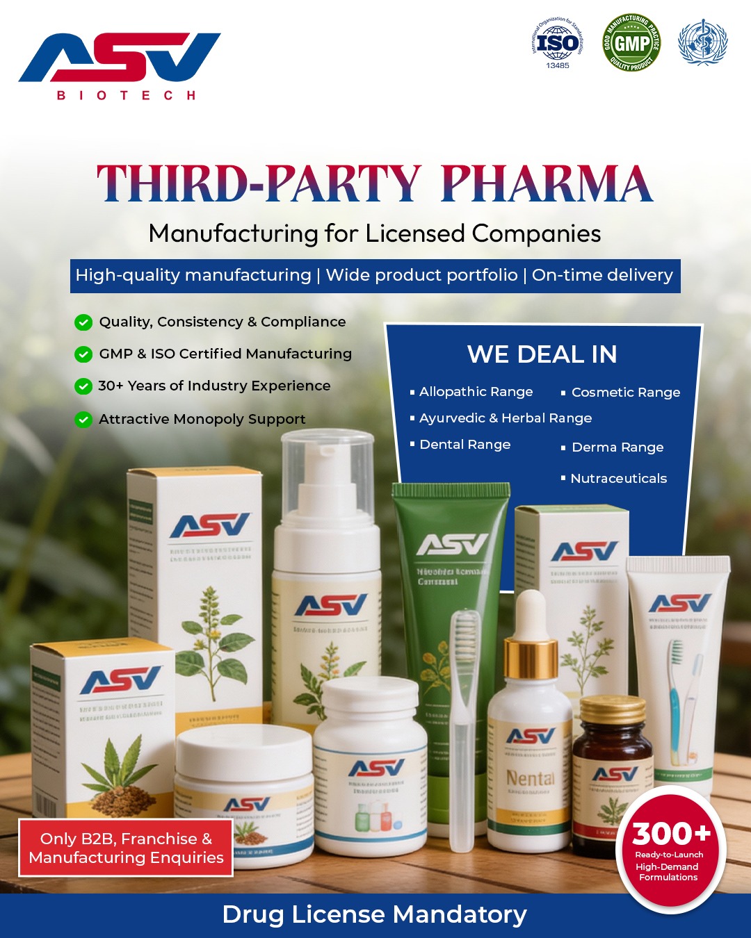 Asv Biotech Facebook ad: Trusted Third-Party Pharma Manufacturing